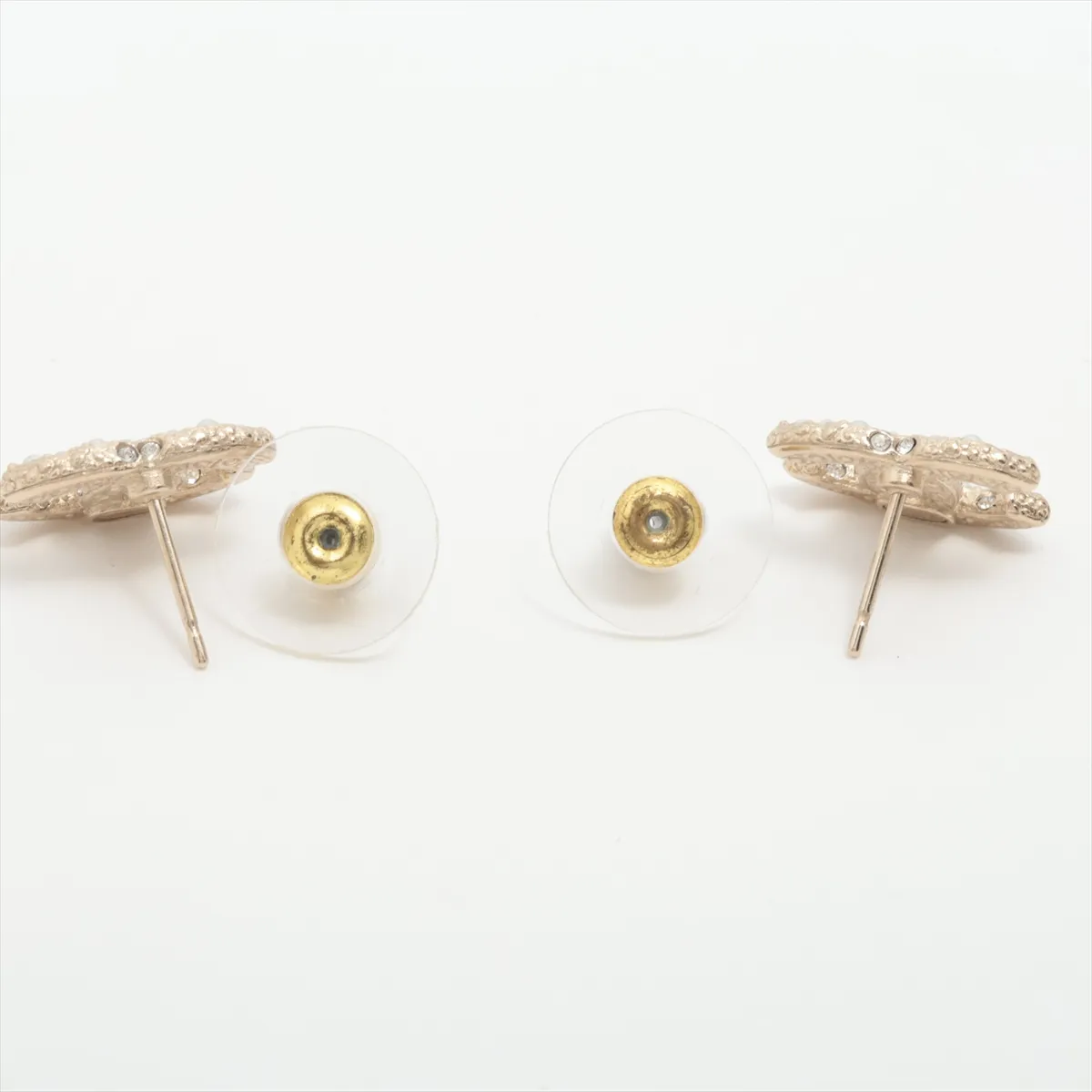 Coco Mark A22V Earrings (Pair) GP x Rhinestone x Faux Pearl Gold - — view 4