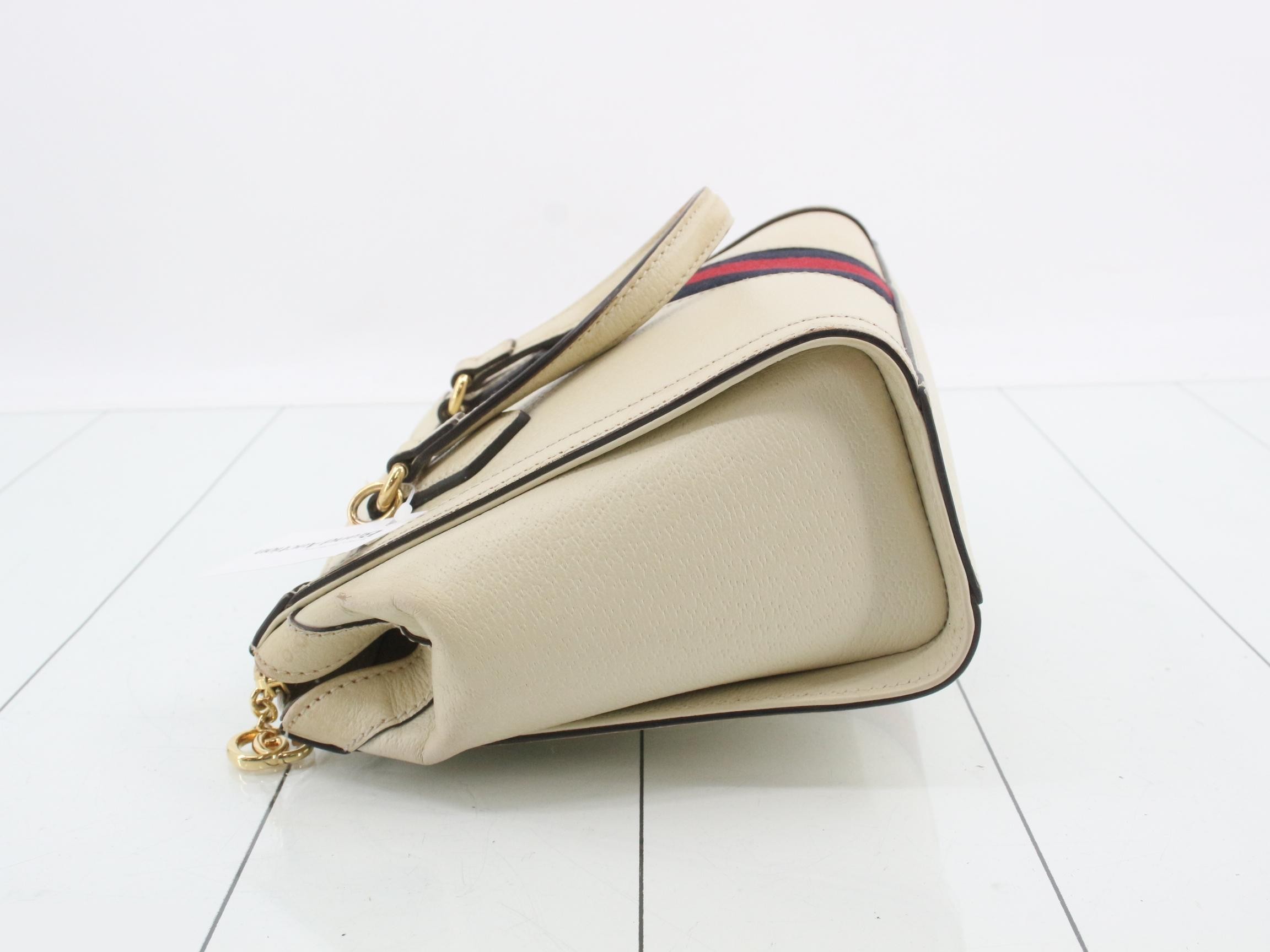 Ophidia GG 2-Way White Shoulder Bag — view 4
