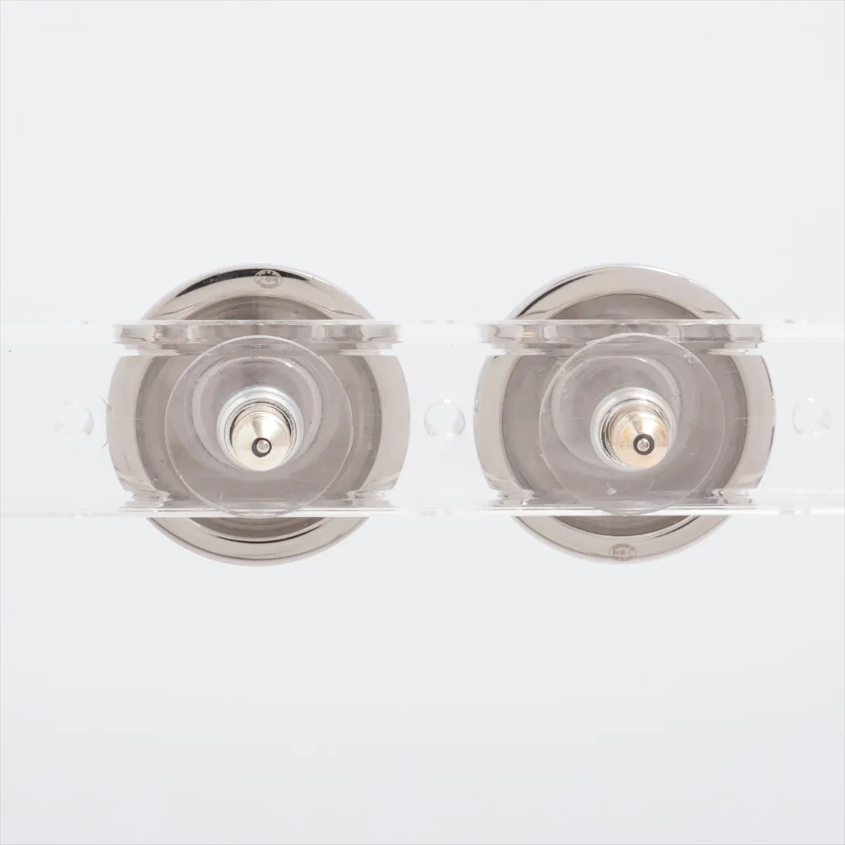 Coco Mark B26C Earrings (Pair) Metal x Rhinestone Silver — view 2