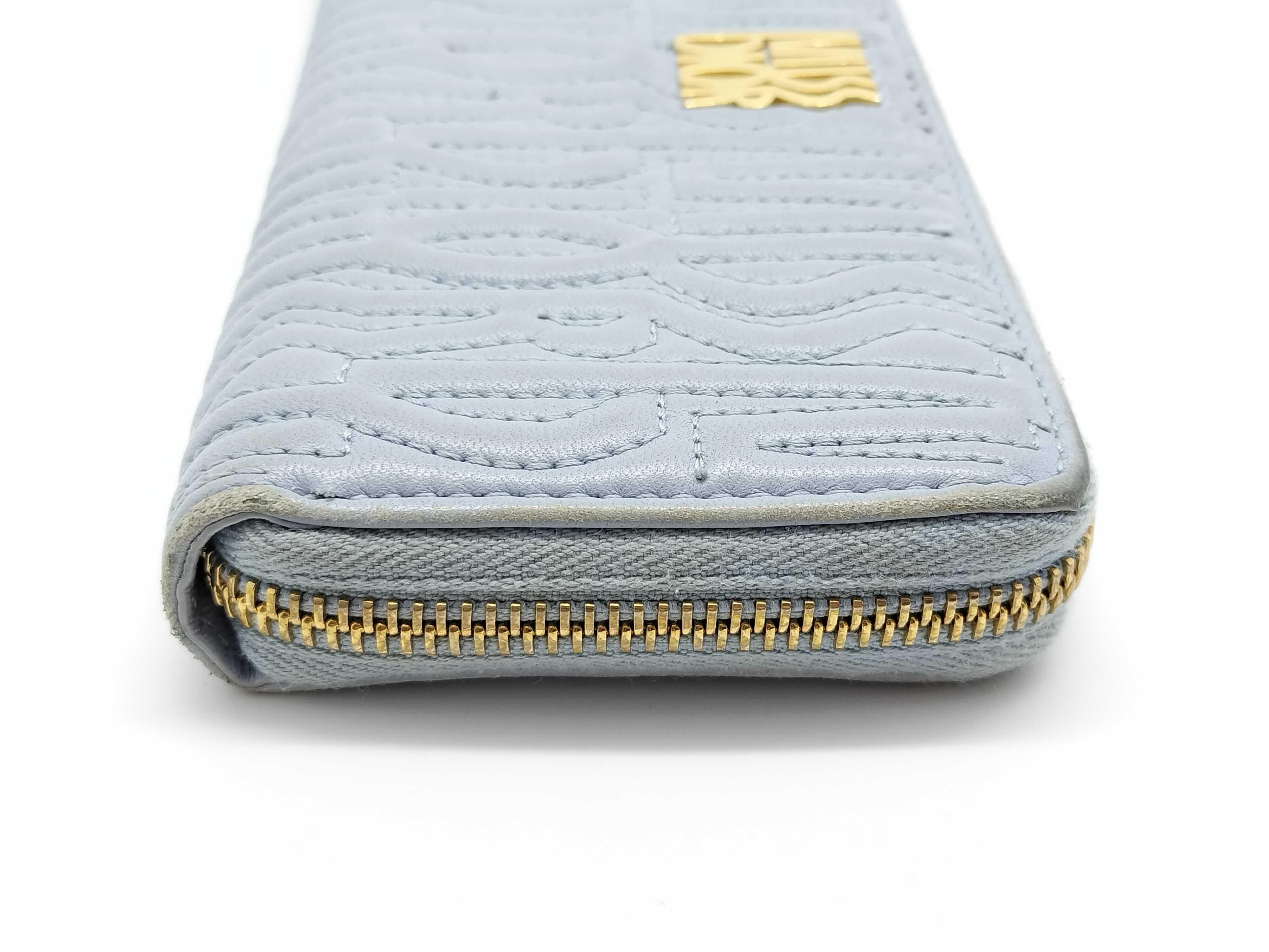 Miss Dior Leather Light Blue Long Wallet — view 5