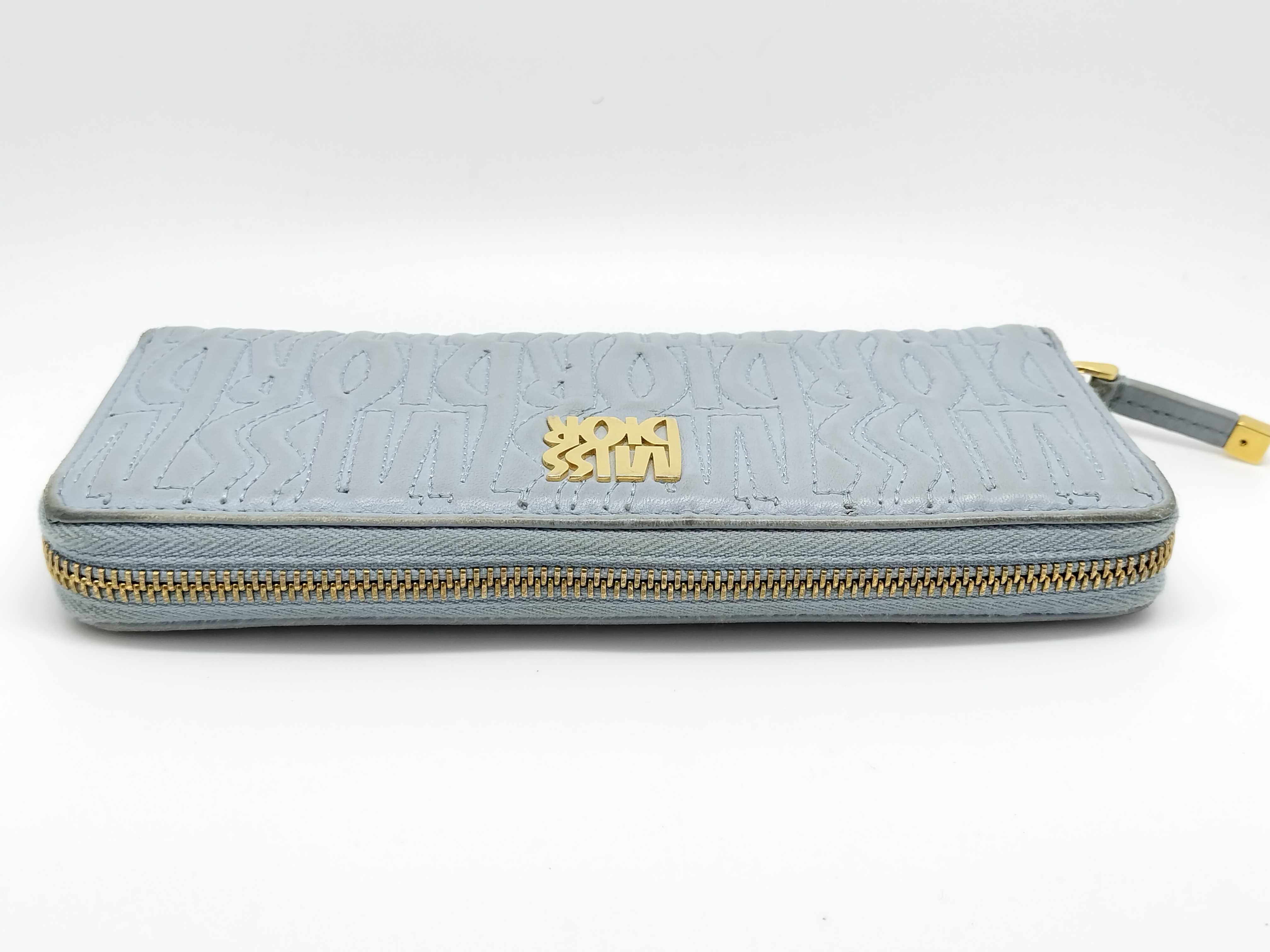 Miss Dior Leather Light Blue Long Wallet — view 6