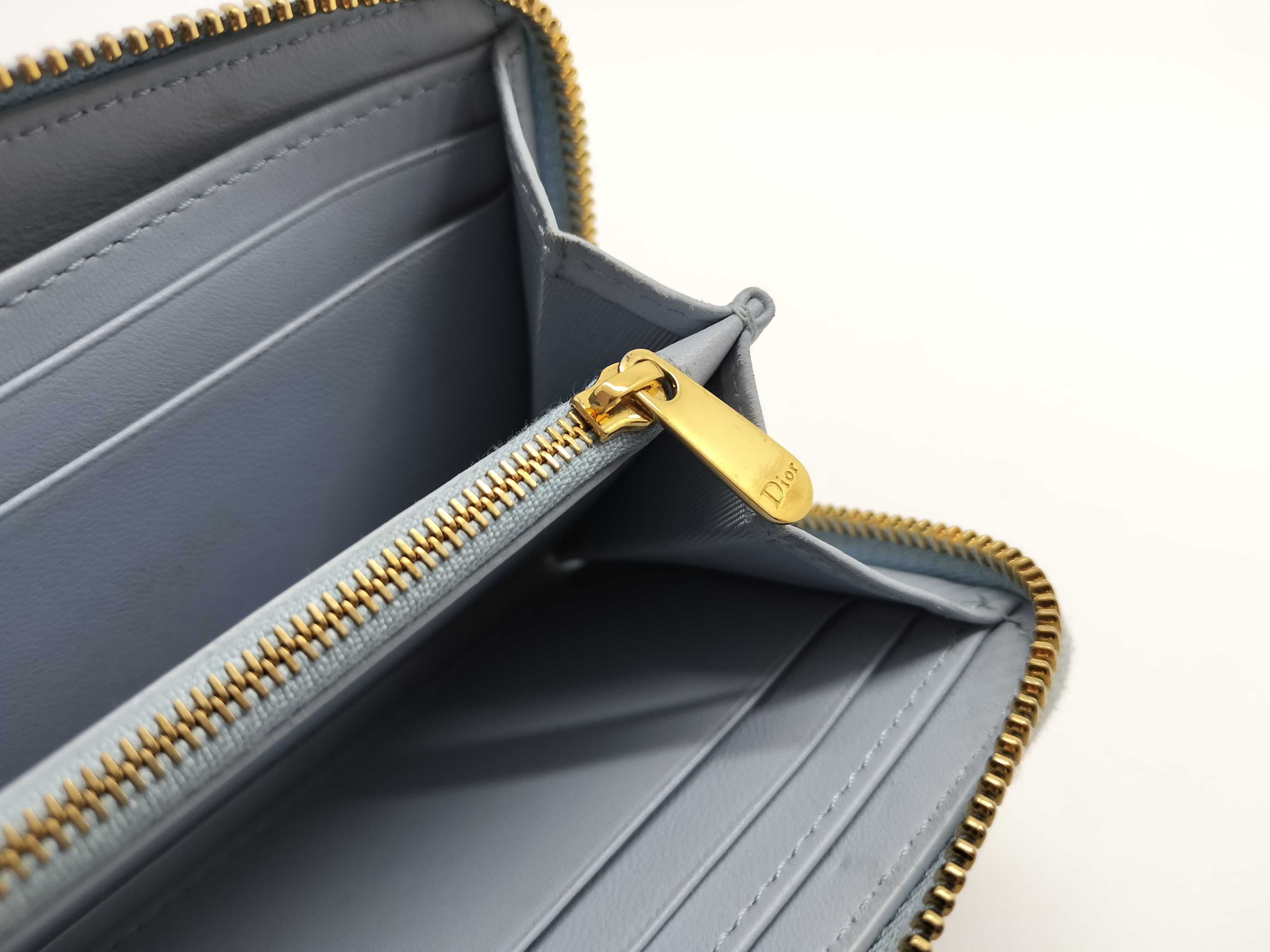 Miss Dior Leather Light Blue Long Wallet — view 10