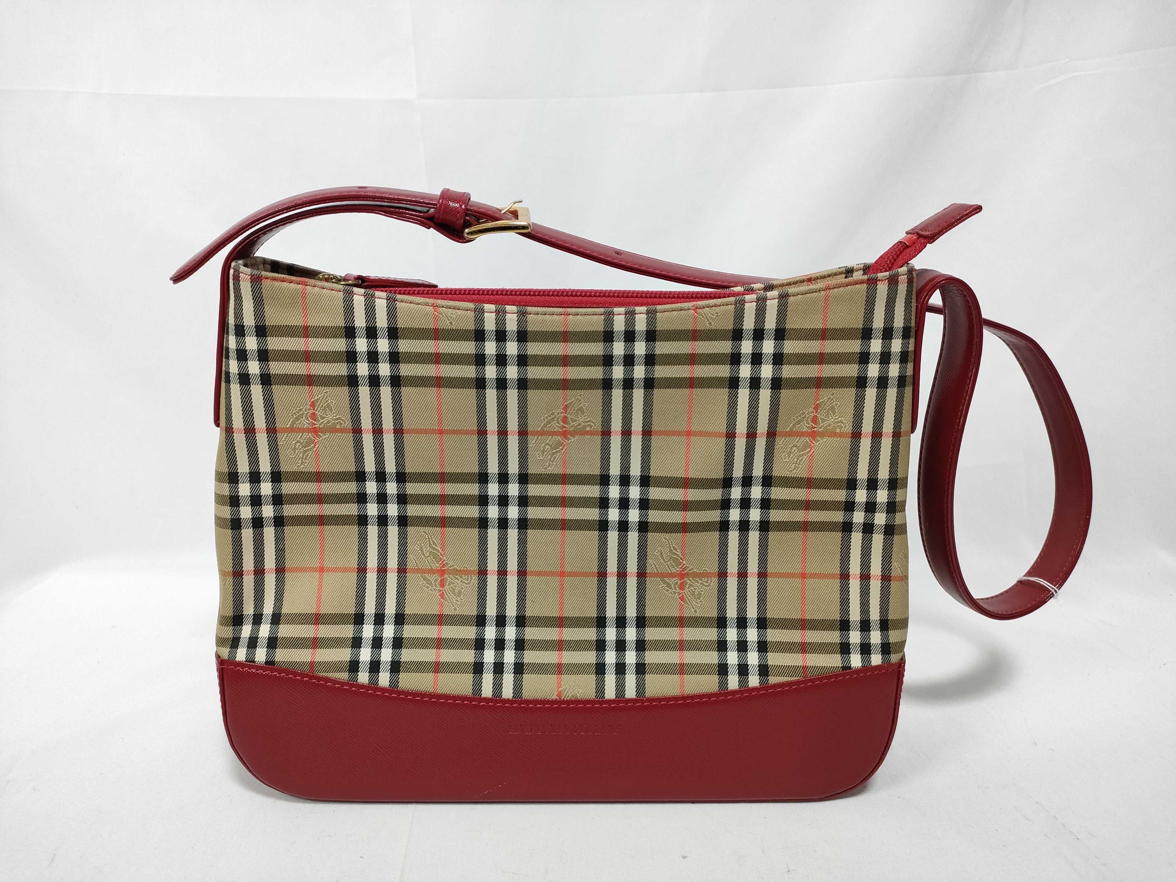 Nova Check Shoulder Bag (Red)