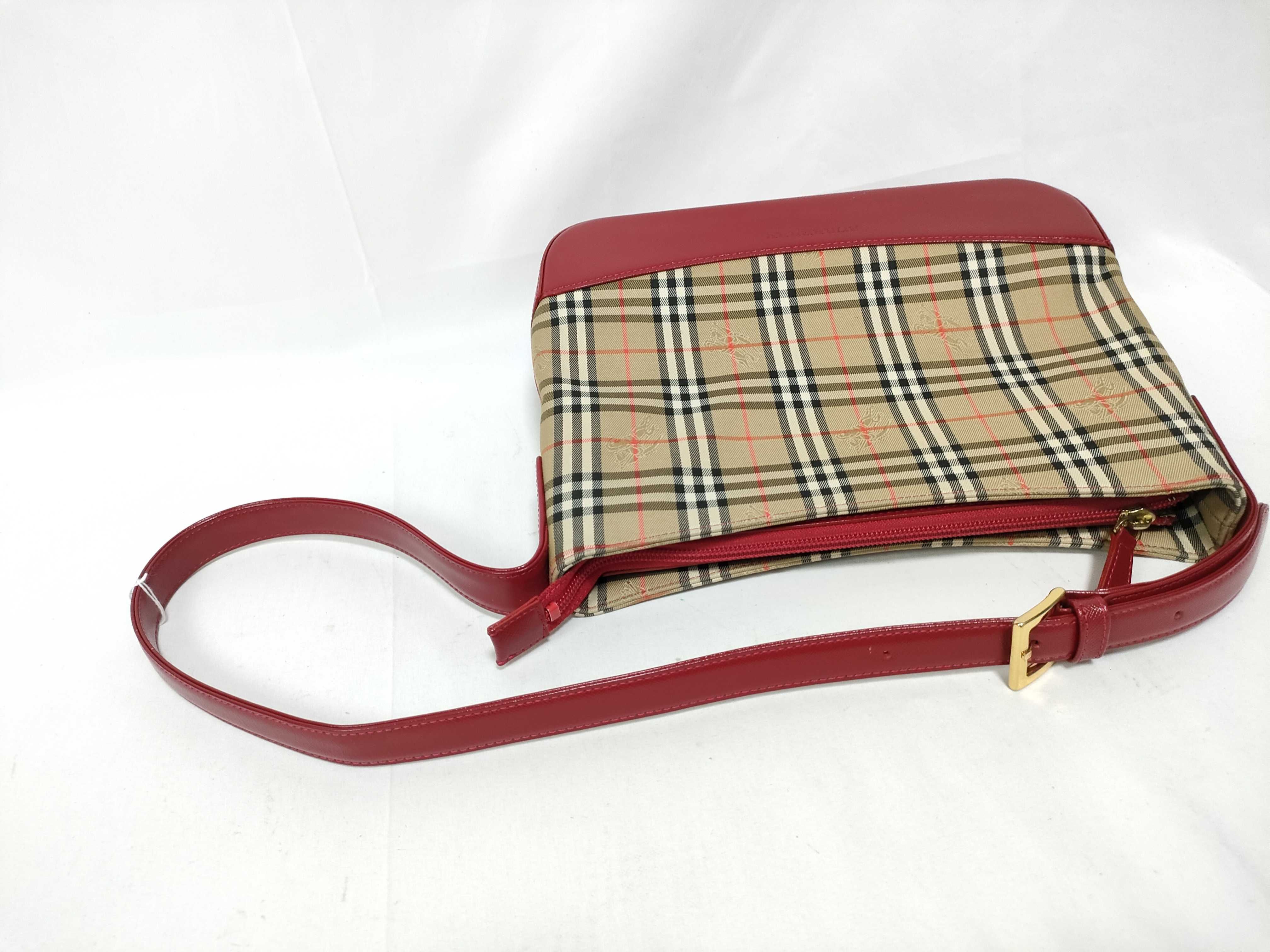 Nova Check Shoulder Bag (Red) — view 11