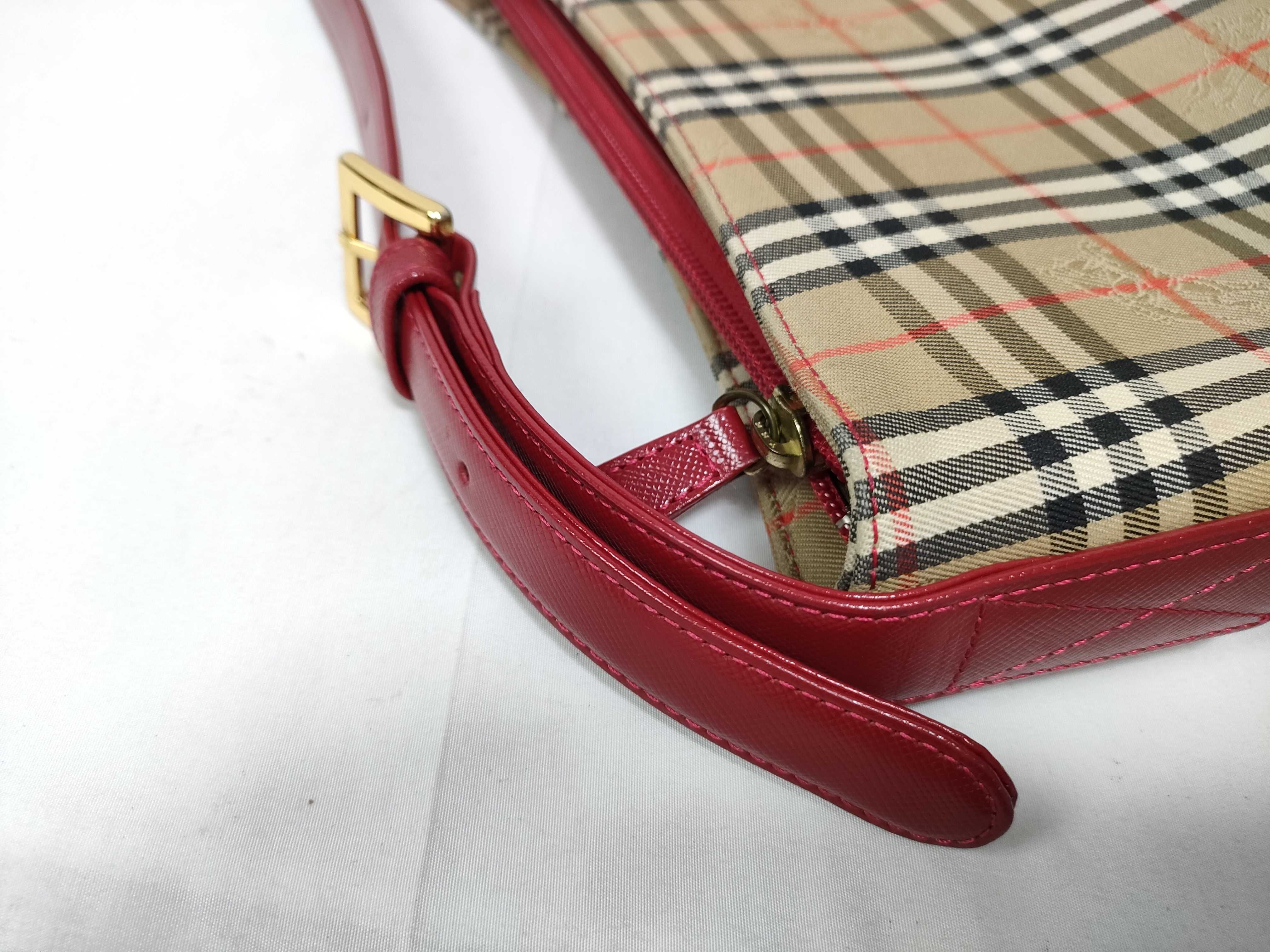 Nova Check Shoulder Bag (Red) — view 9