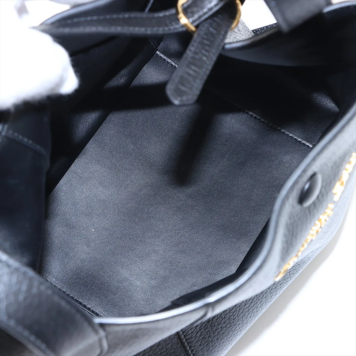 Signature Leather 2WAY Handbag Black — view 6