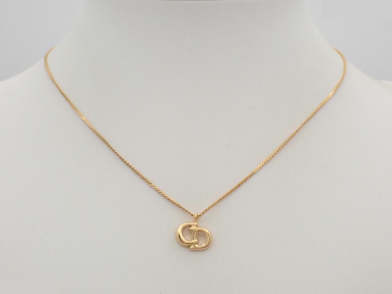 CD logo necklace, chain approximately 42cm — view 3