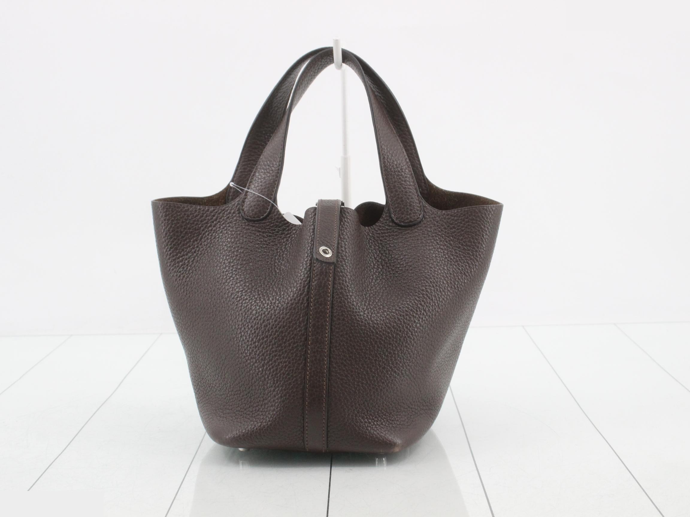 Picotin handbag, brown