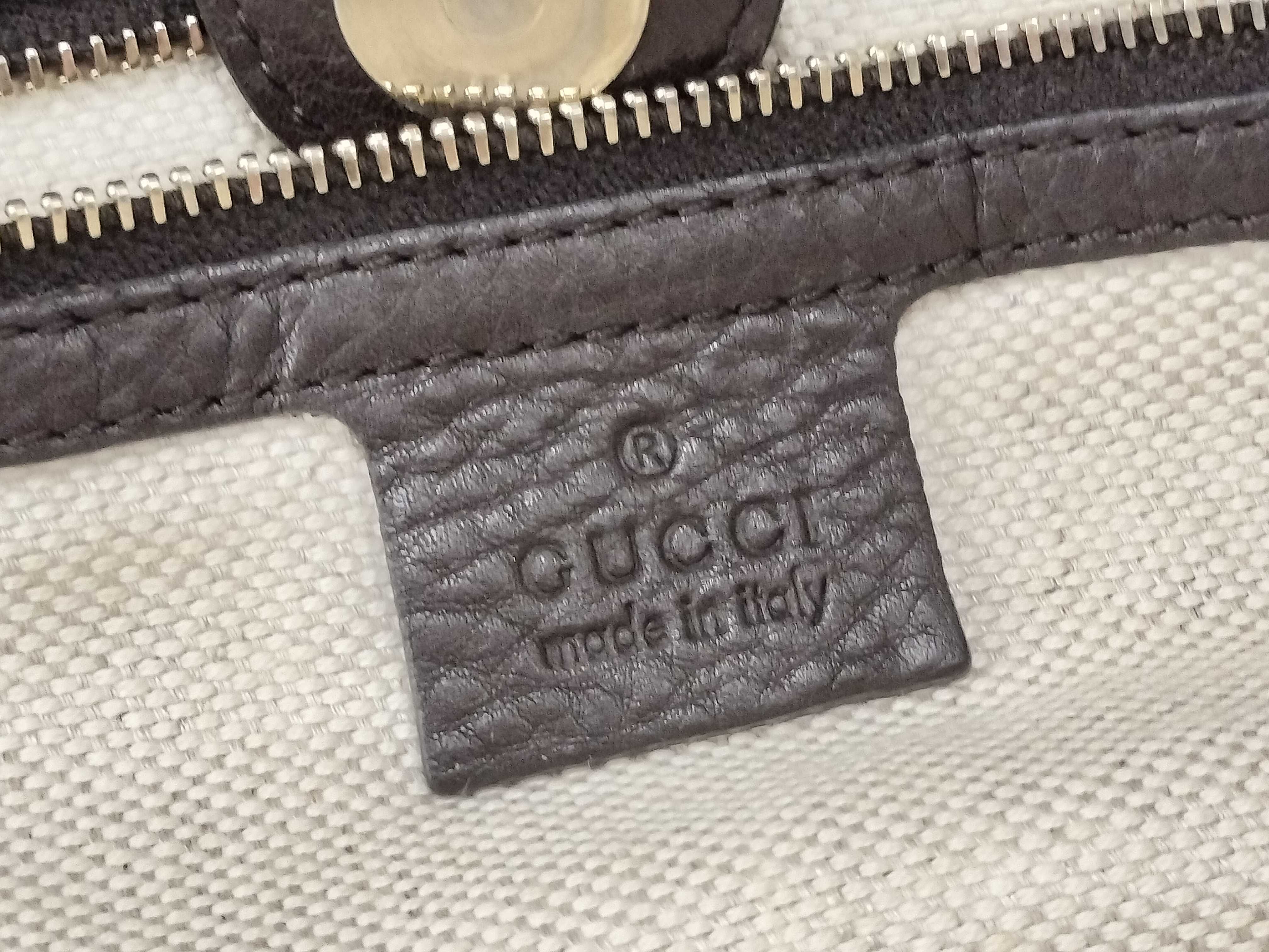 GG Canvas Tote Bag, Horsebit, Sherry Line, Brown Tote Bag — view 11