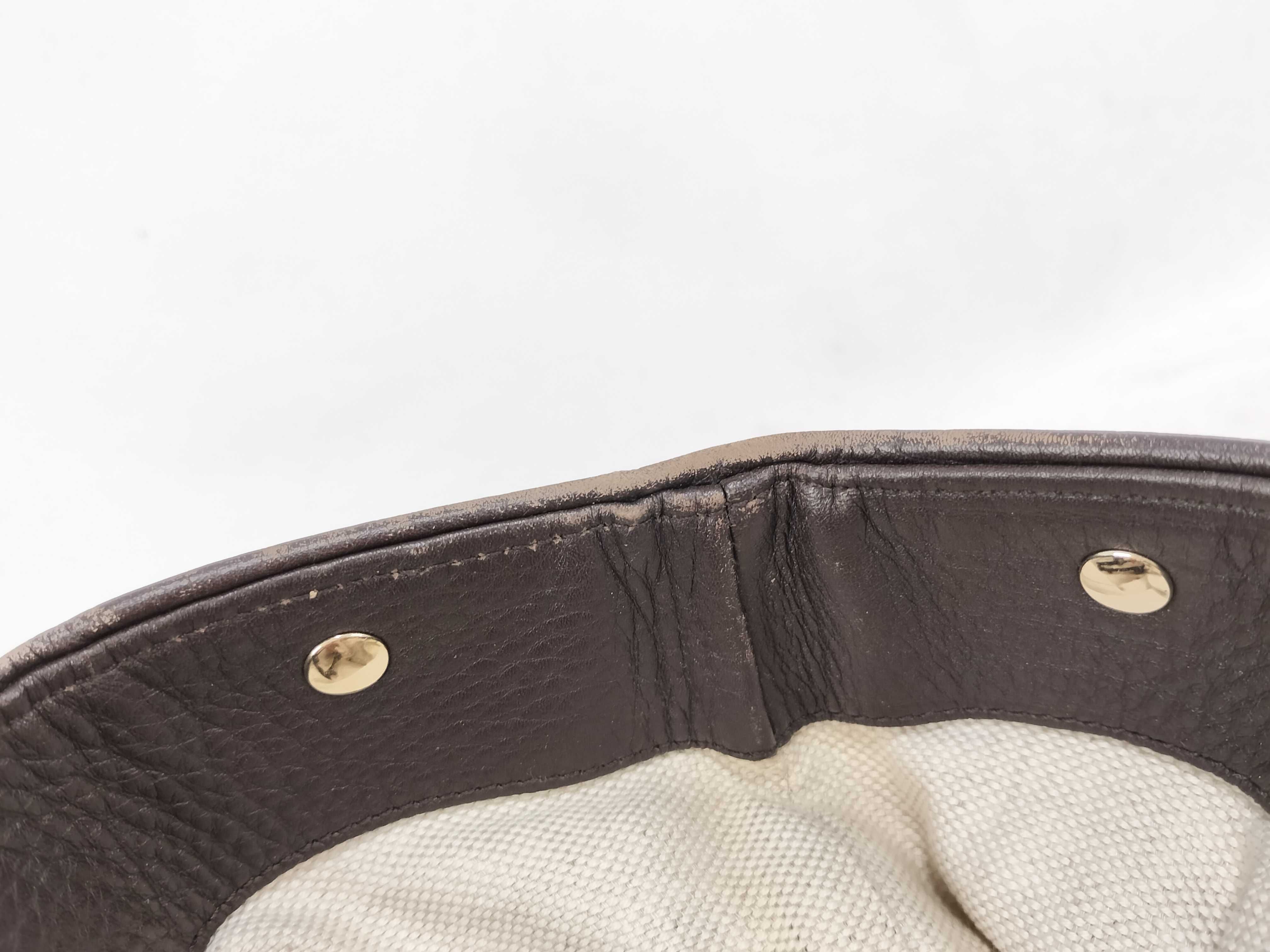 GG Canvas Tote Bag, Horsebit, Sherry Line, Brown Tote Bag — view 8
