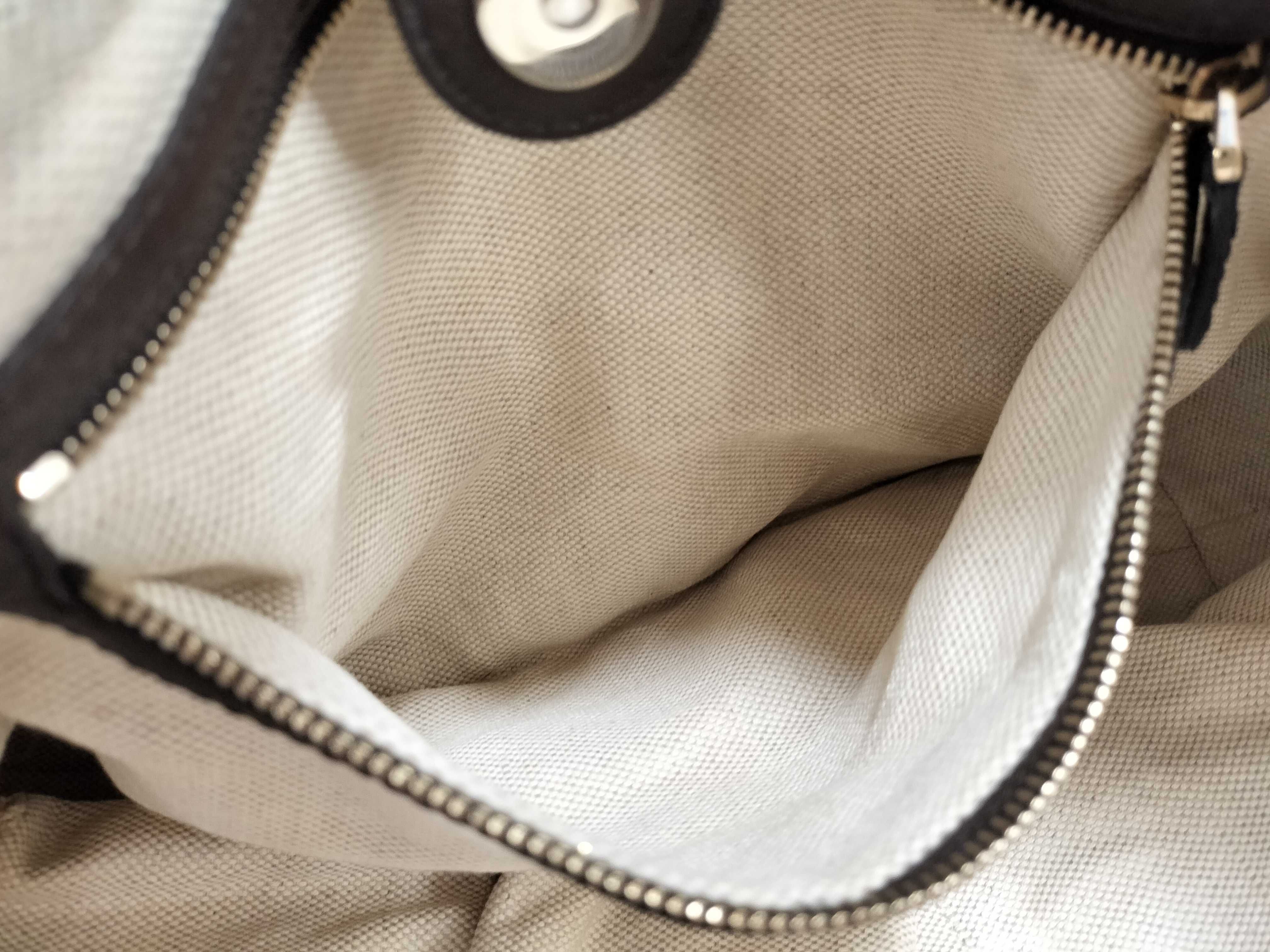 GG Canvas Tote Bag, Horsebit, Sherry Line, Brown Tote Bag — view 10
