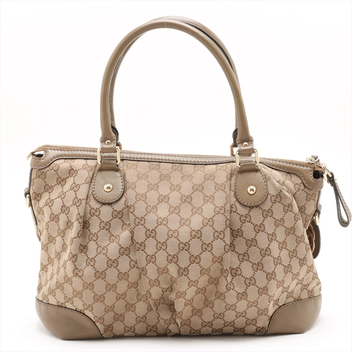 GG Canvas Sookie Canvas x Leather 2WAY Tote Bag Beige 285730 — view 2