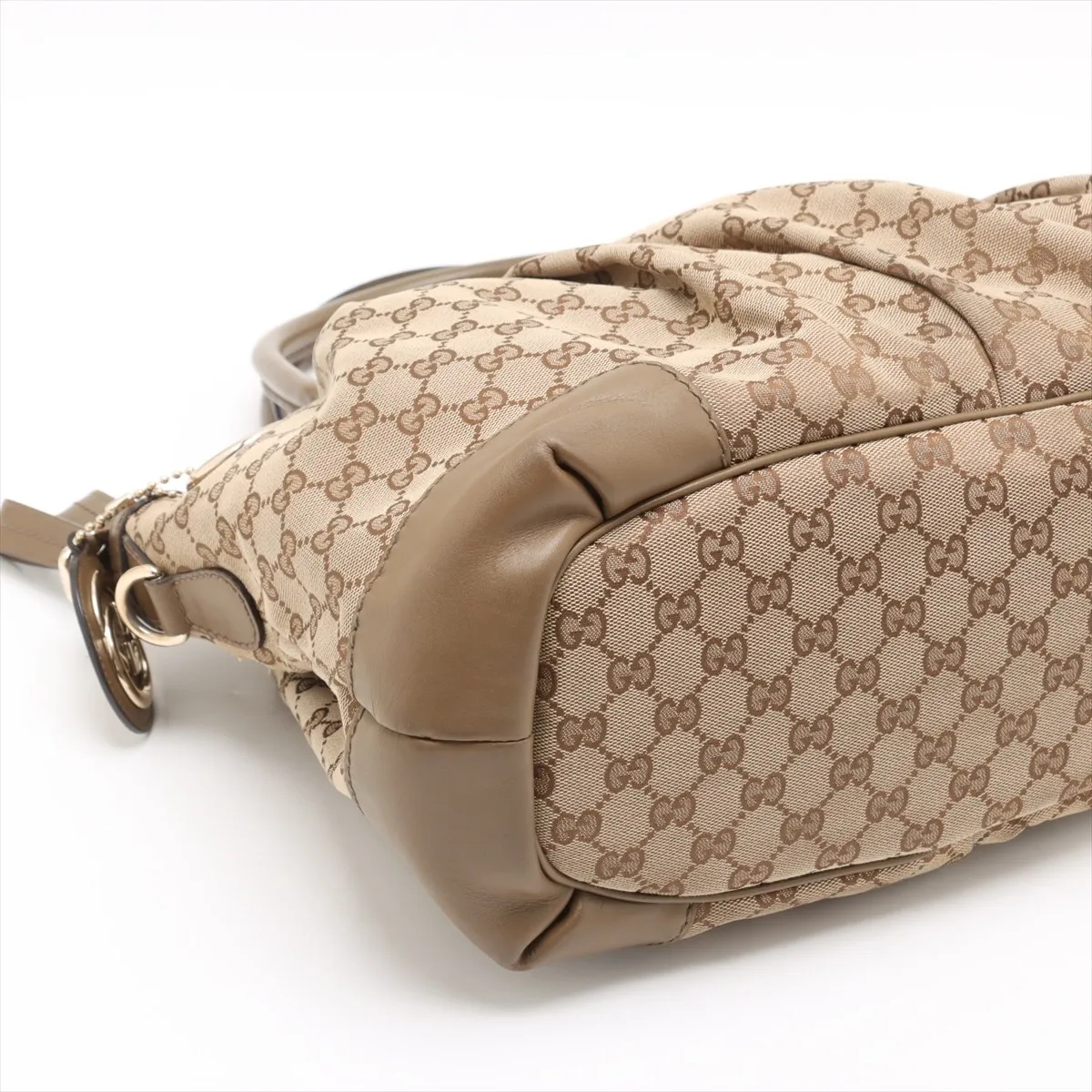 GG Canvas Sookie Canvas x Leather 2WAY Tote Bag Beige 285730 — view 4
