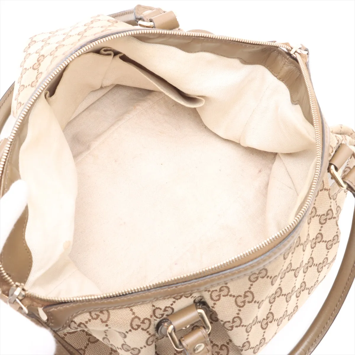 GG Canvas Sookie Canvas x Leather 2WAY Tote Bag Beige 285730 — view 8