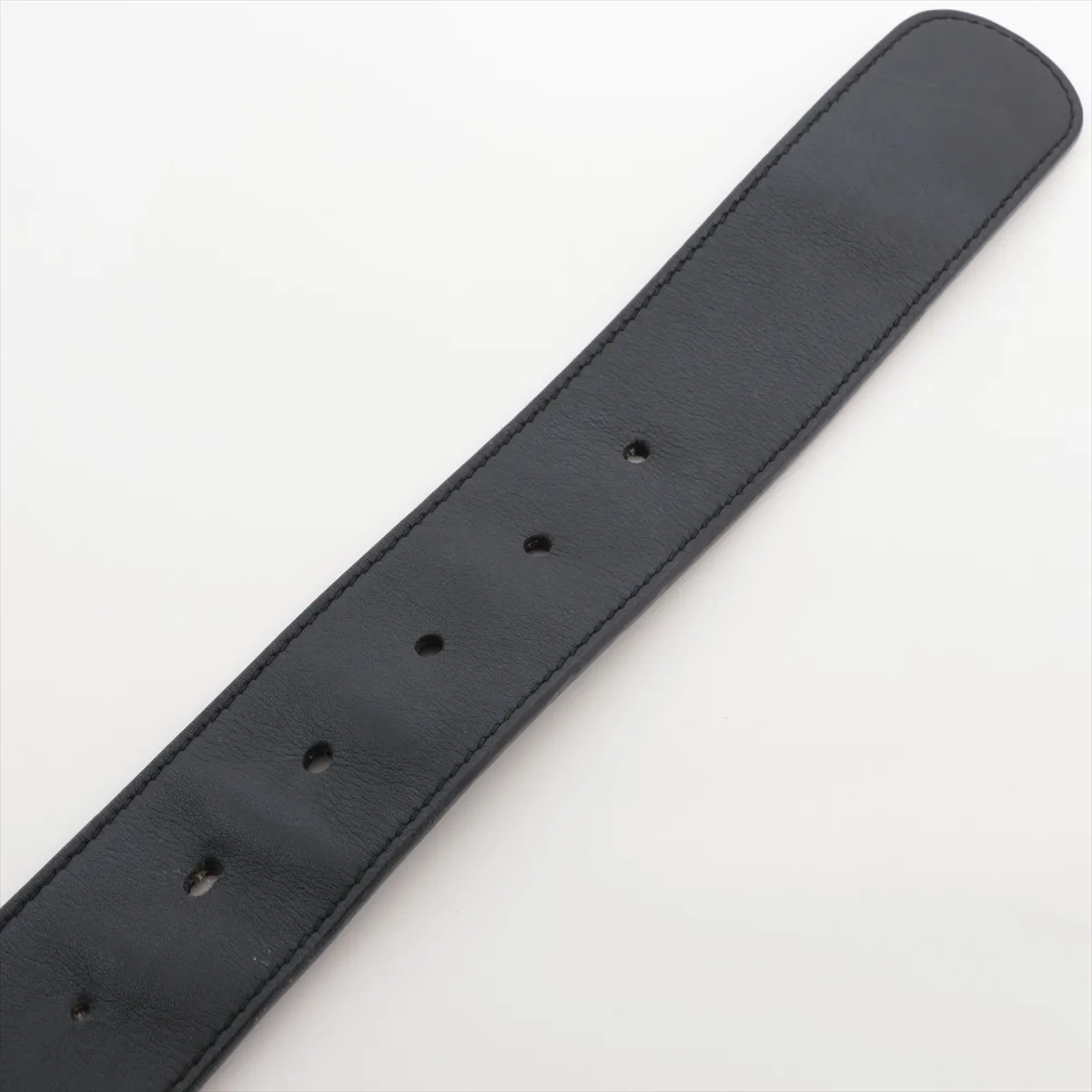 453260 GG Marmont Belt 85 GP x Faux Pearl x Leather Black x Gold — view 3
