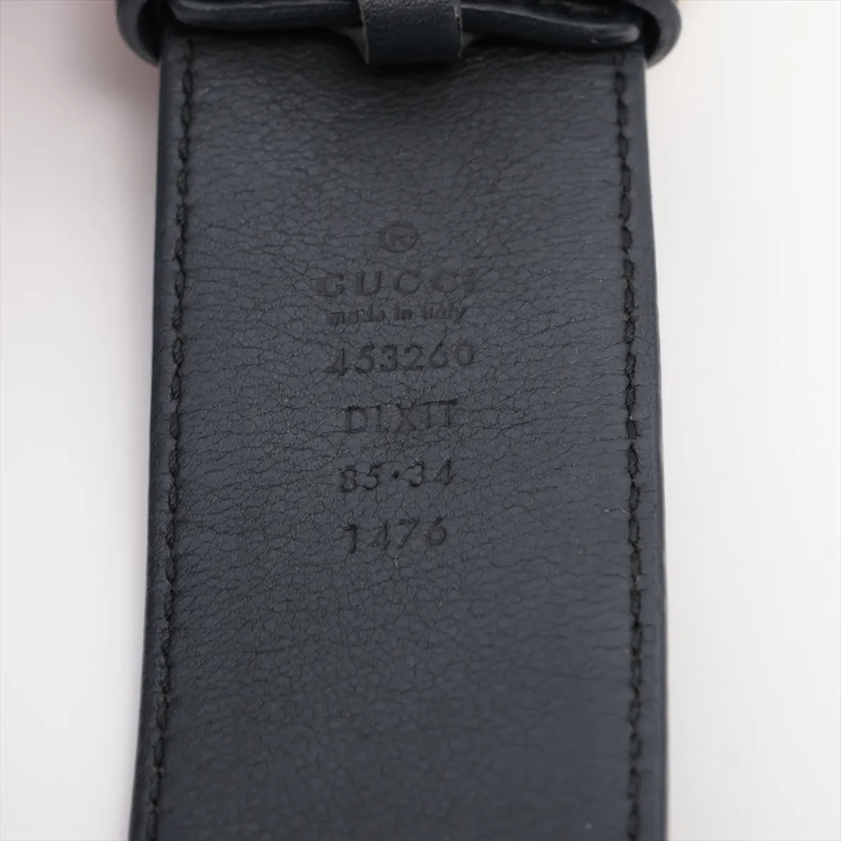 453260 GG Marmont Belt 85 GP x Faux Pearl x Leather Black x Gold — view 5