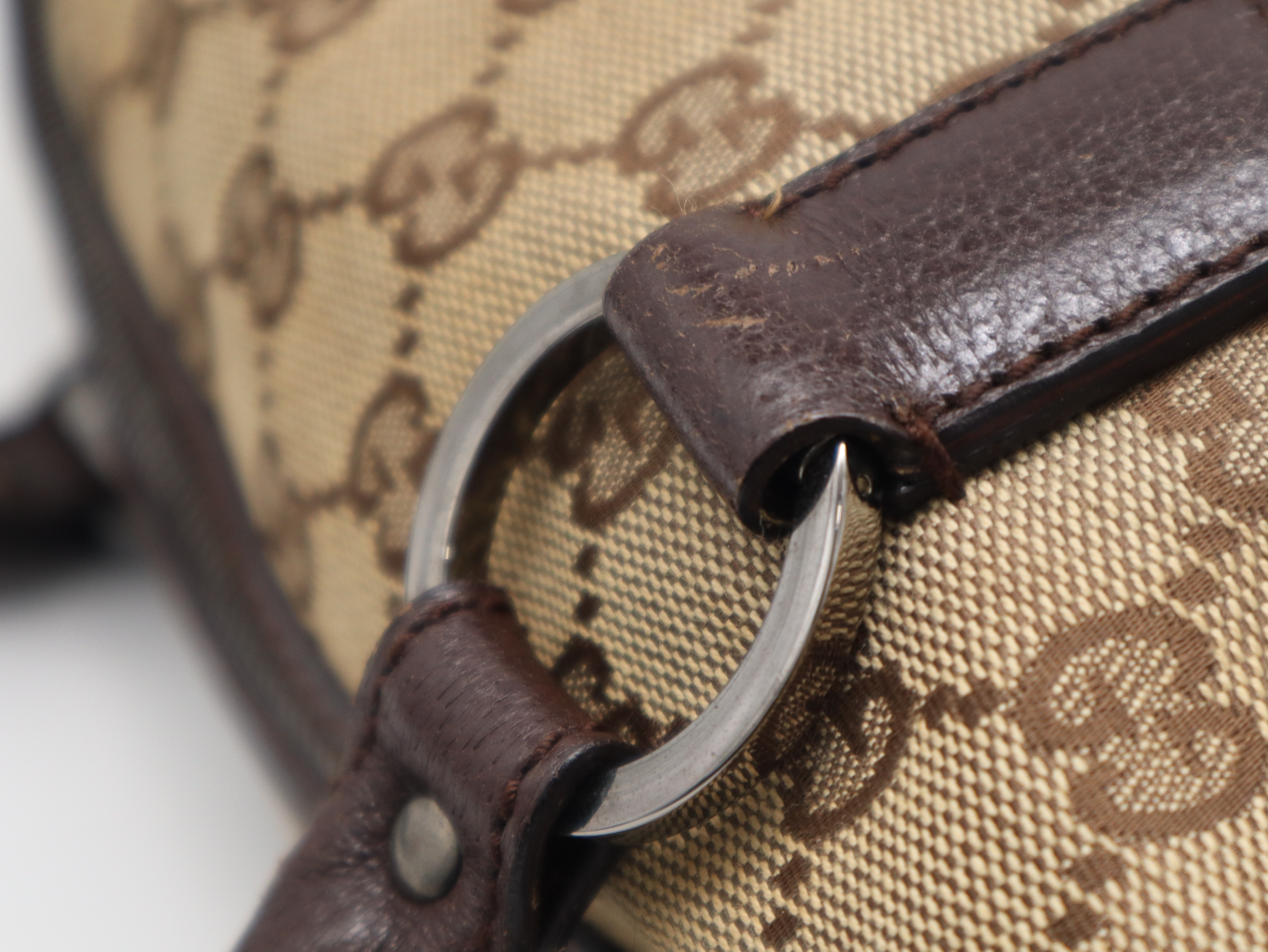 113009GG Canvas Mini Boston Bag with Dust Bag — view 8