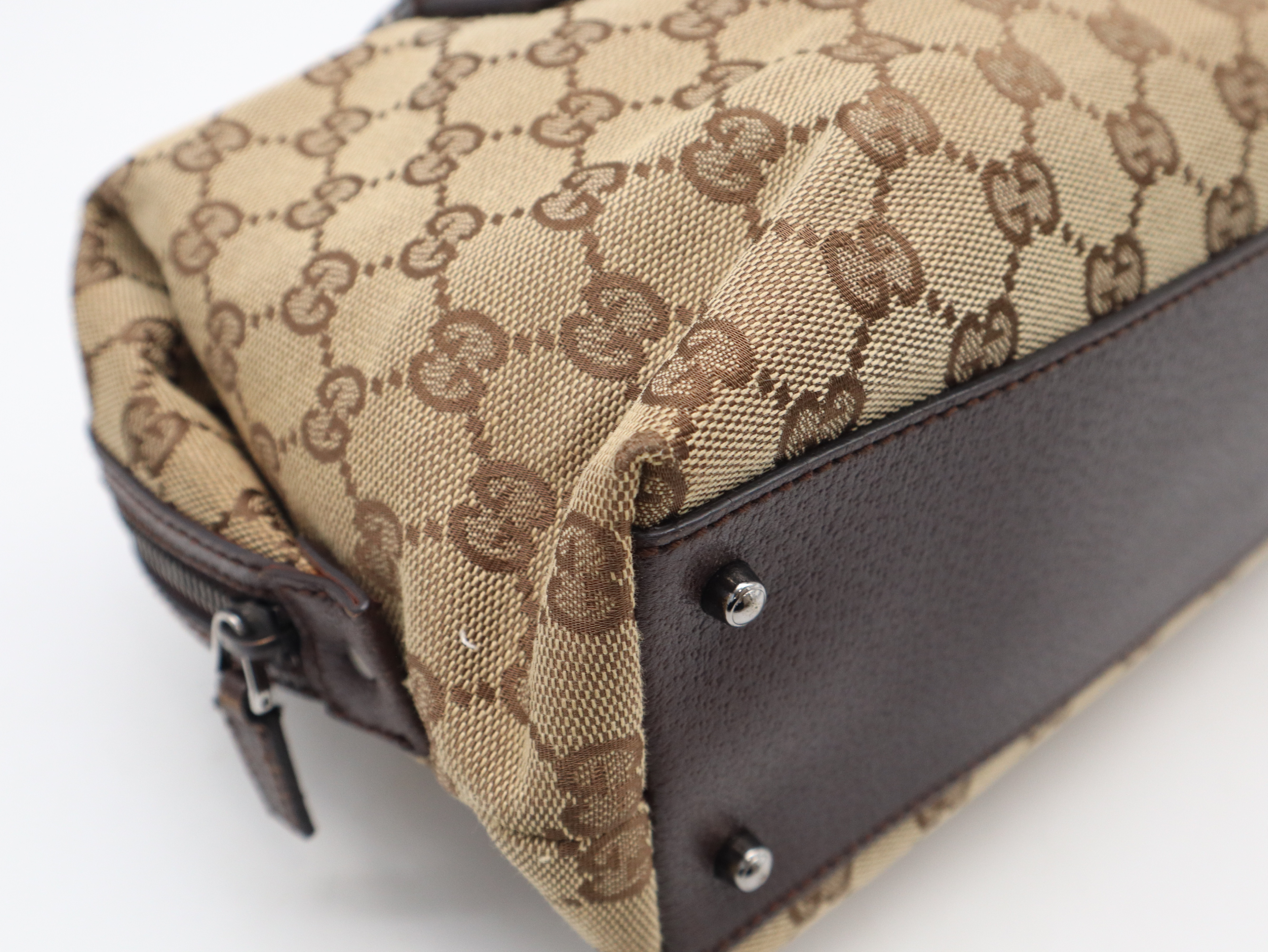 113009GG Canvas Mini Boston Bag with Dust Bag — view 10