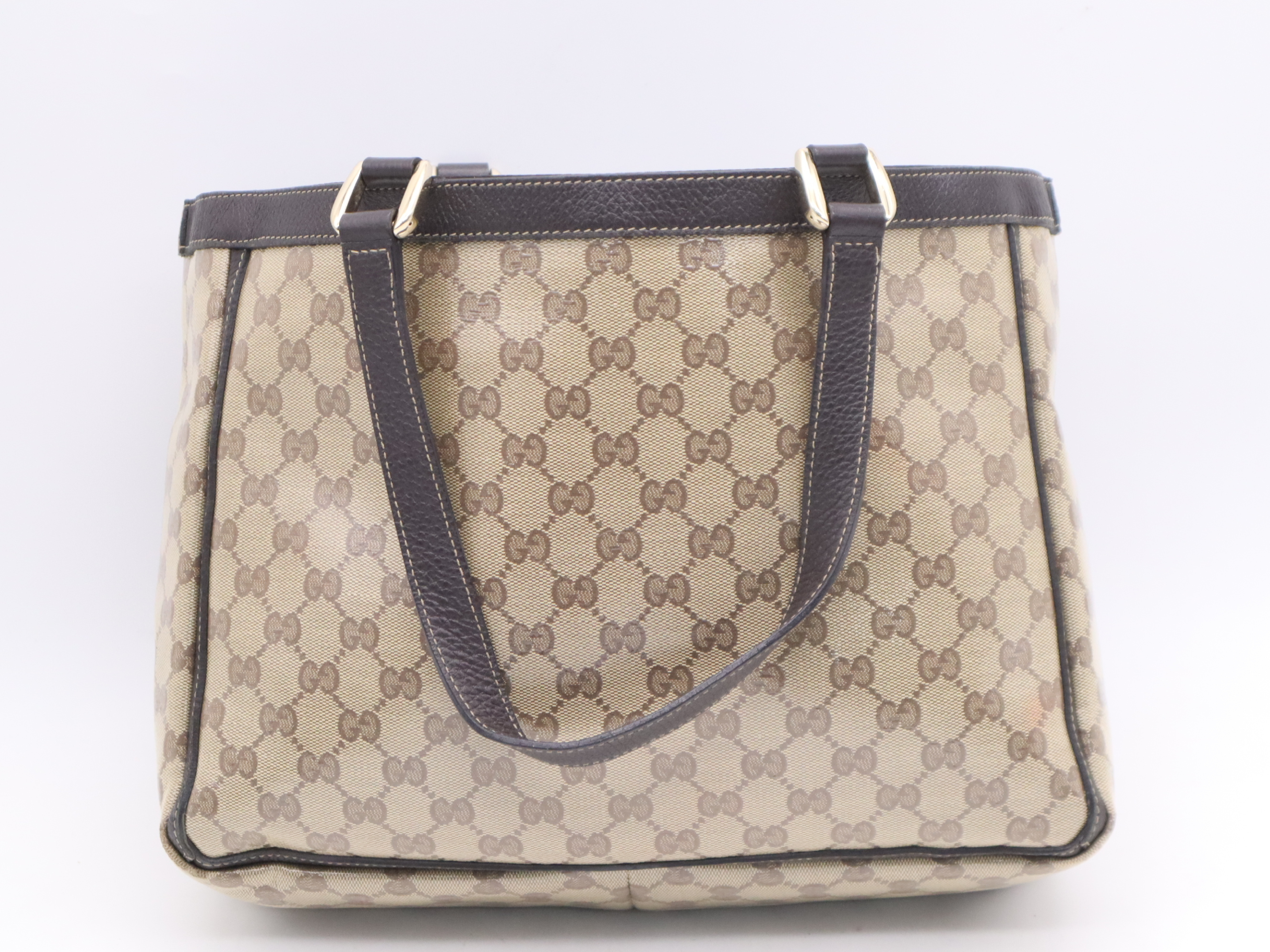 268639 GG Crystal Tote Bag Beige Gold Hardware Tote Bag — view 2