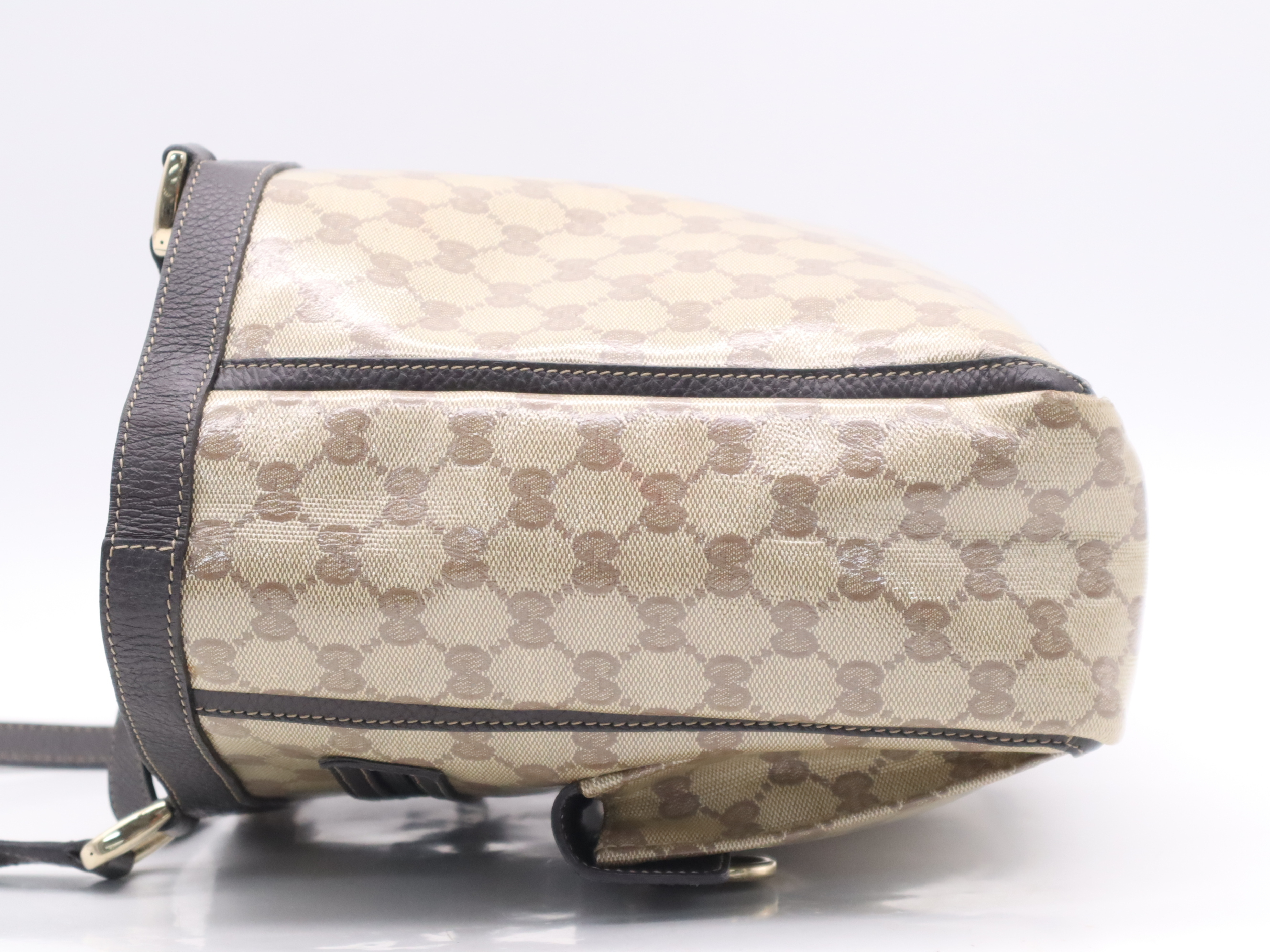 268639 GG Crystal Tote Bag Beige Gold Hardware Tote Bag — view 3