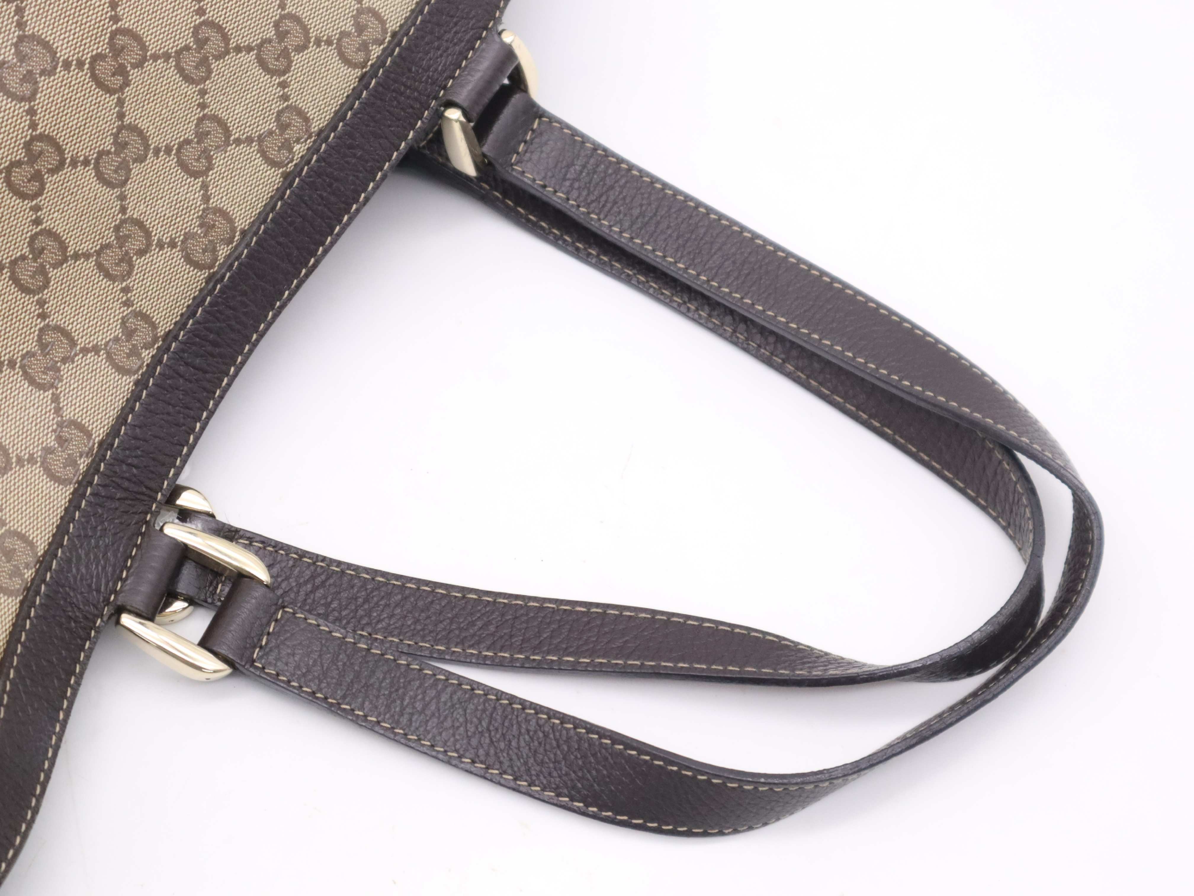 268639 GG Crystal Tote Bag Beige Gold Hardware Tote Bag — view 6