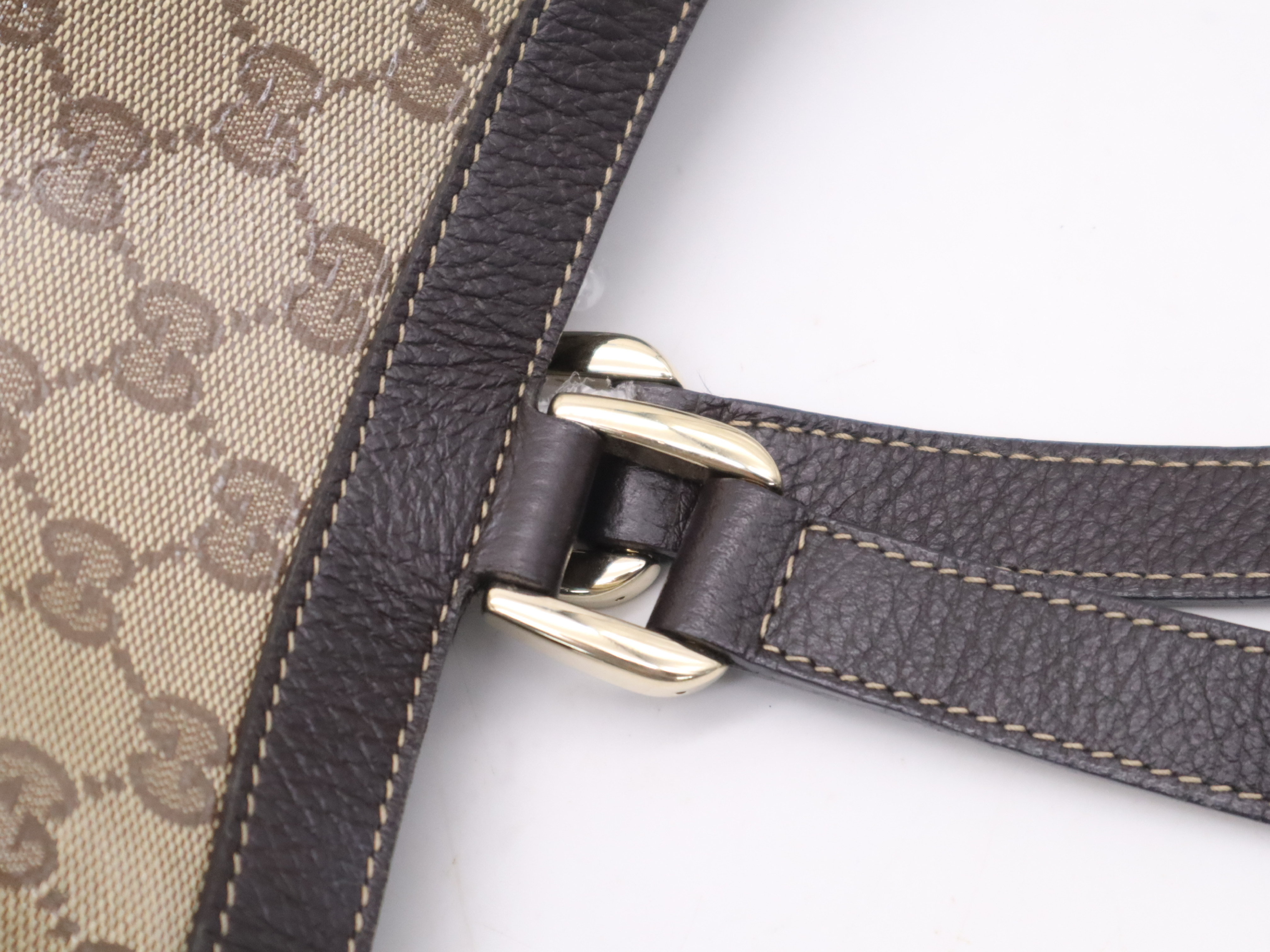 268639 GG Crystal Tote Bag Beige Gold Hardware Tote Bag — view 7