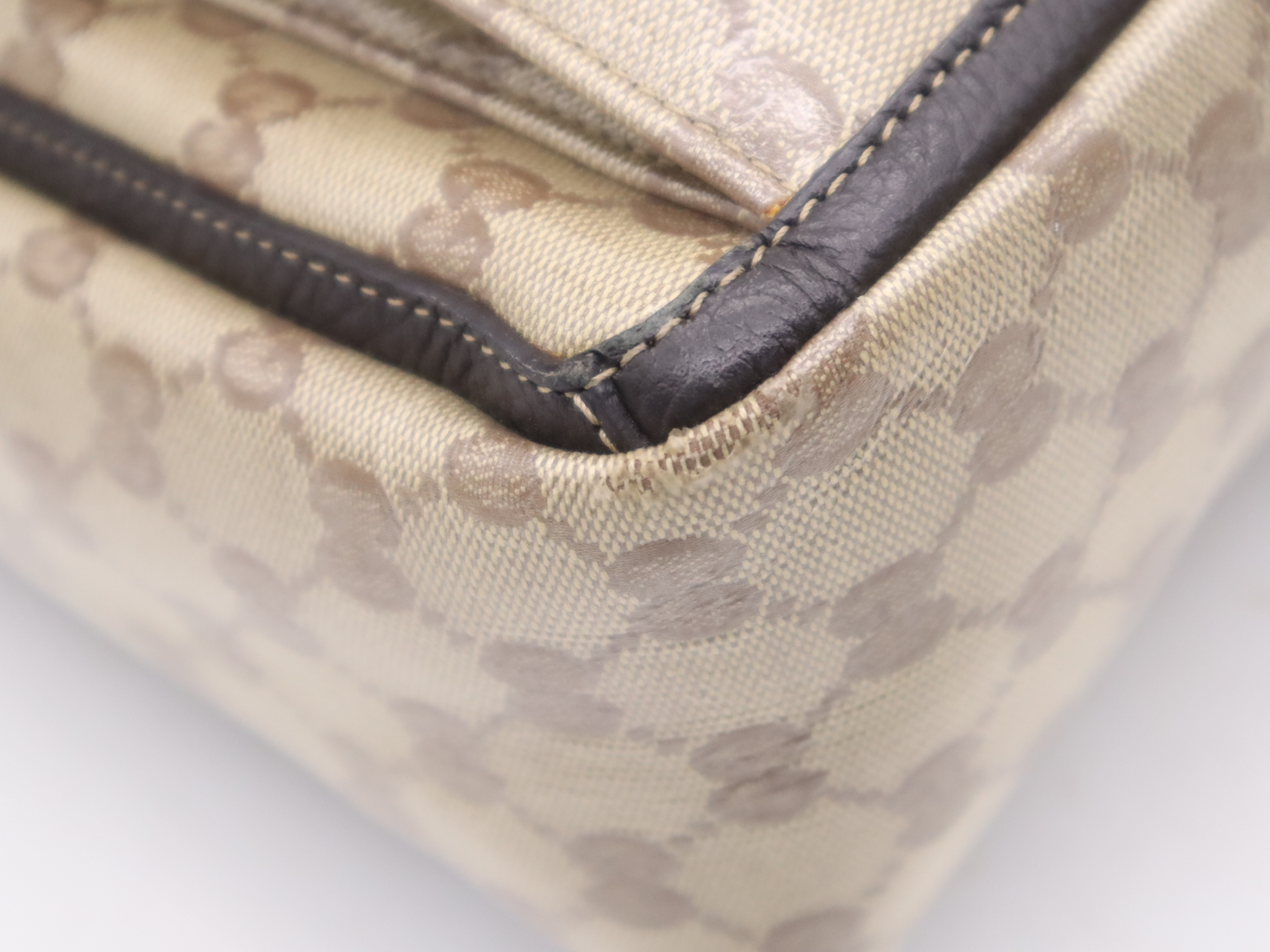 268639 GG Crystal Tote Bag Beige Gold Hardware Tote Bag — view 9