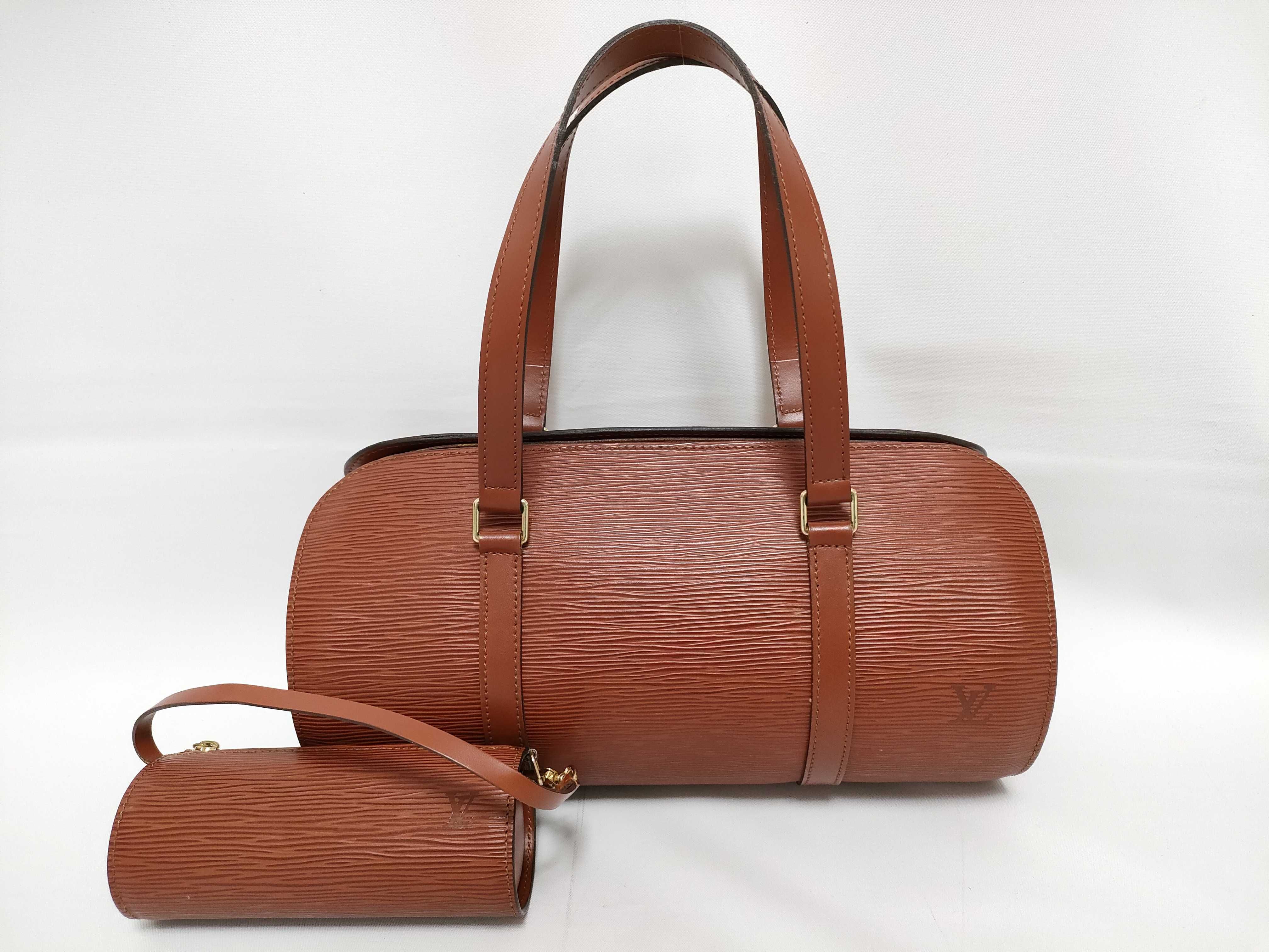 Epi M52223 Epi Soufflot Kenyan Brown Handbag with Pouch