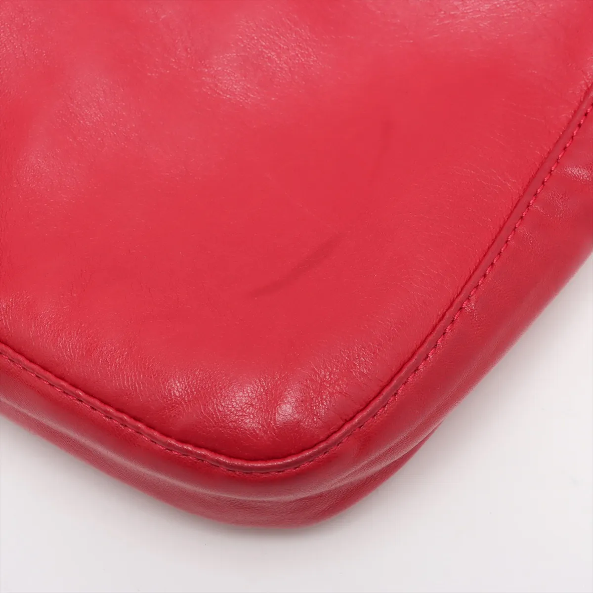 Mamma Bucket Leather Shoulder Bag Red 26424 — view 11