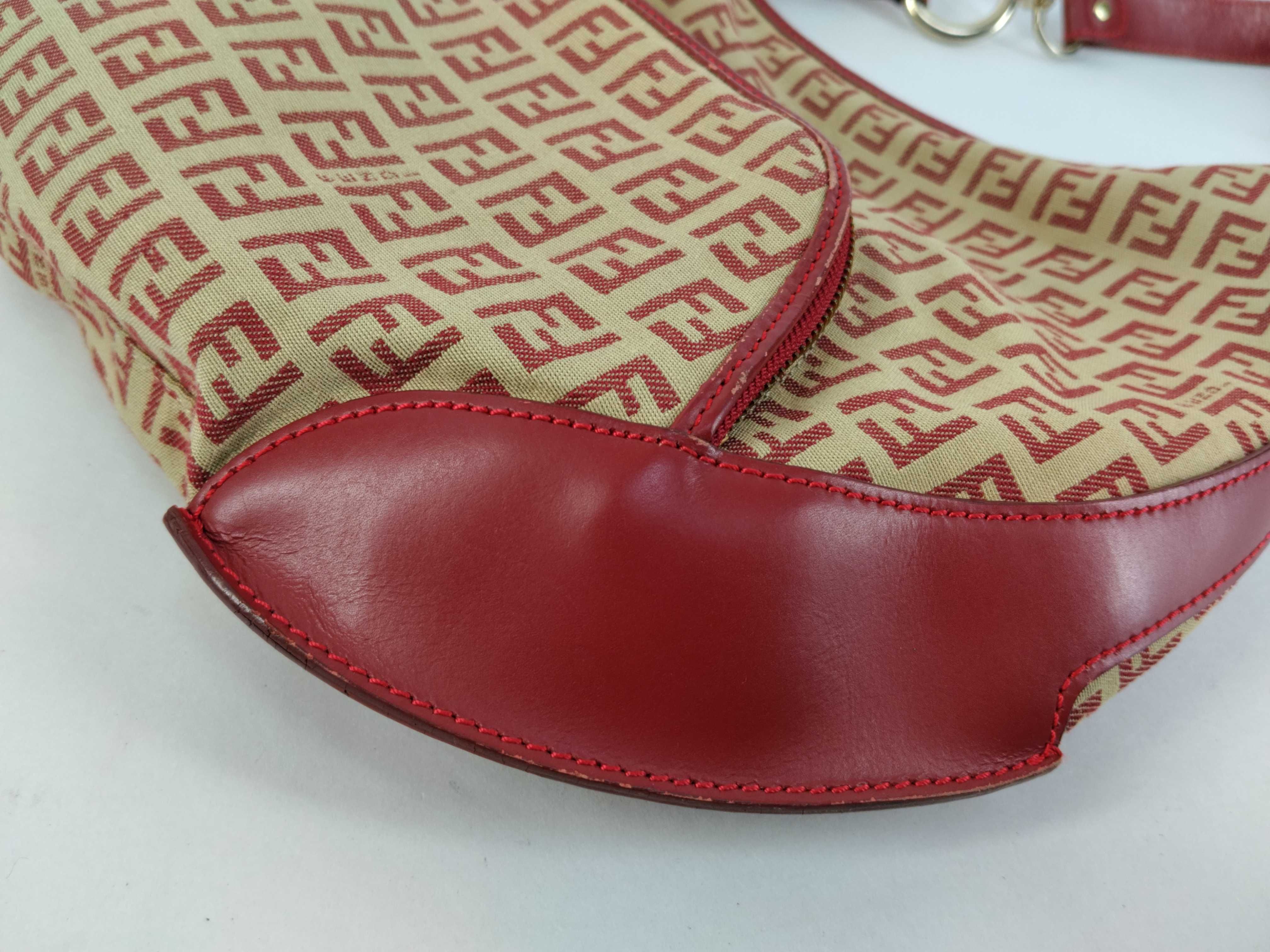 Zucca pattern Fendi Zucchino handbag, red handbag — view 6