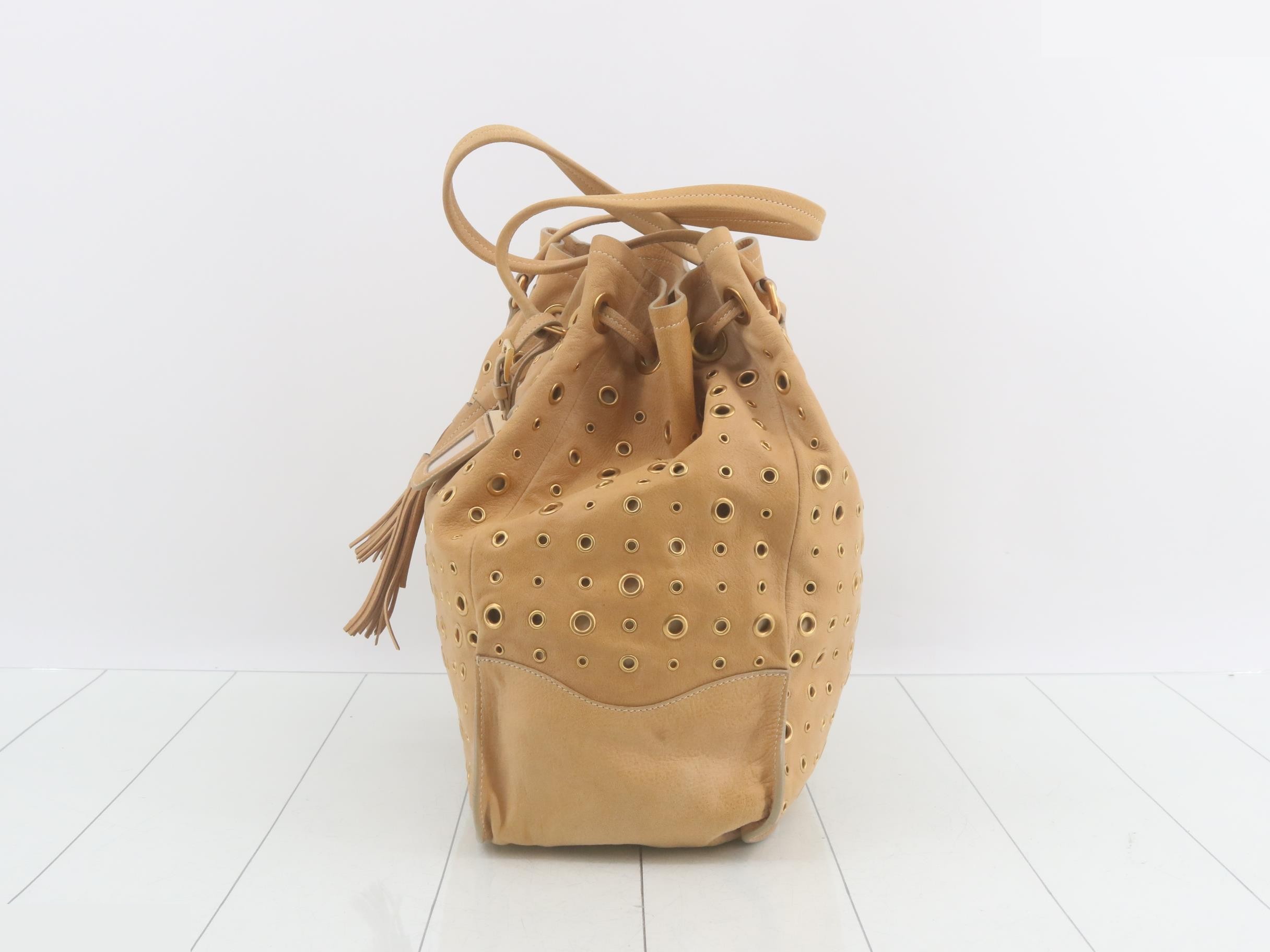 Leather perforated bag — view 3