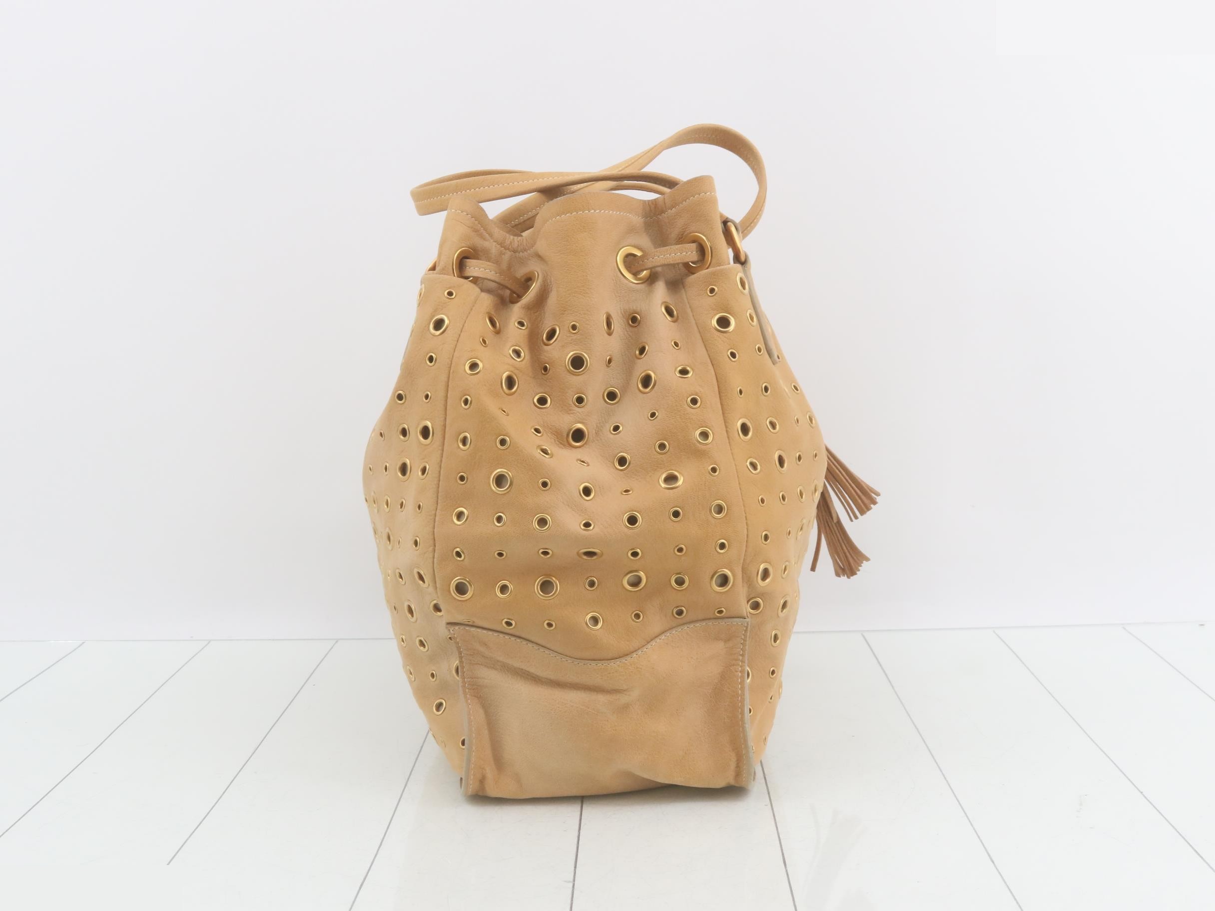 Leather perforated bag — view 4