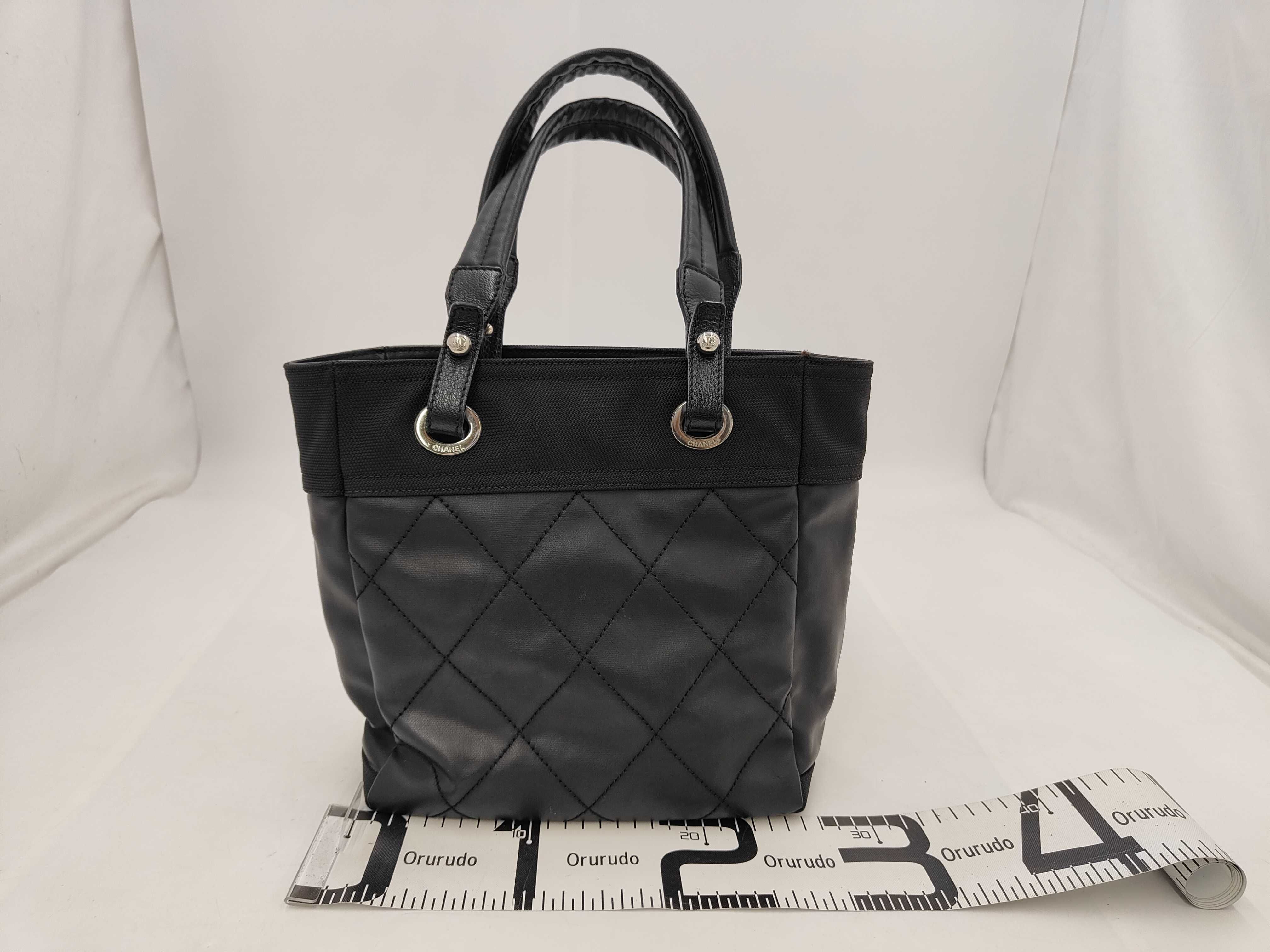 Paris Biarritz Tote PM Tote Bag, Silver Hardware, Black, with Seal and Card, 14176774, with Guarantee Card. — view 2