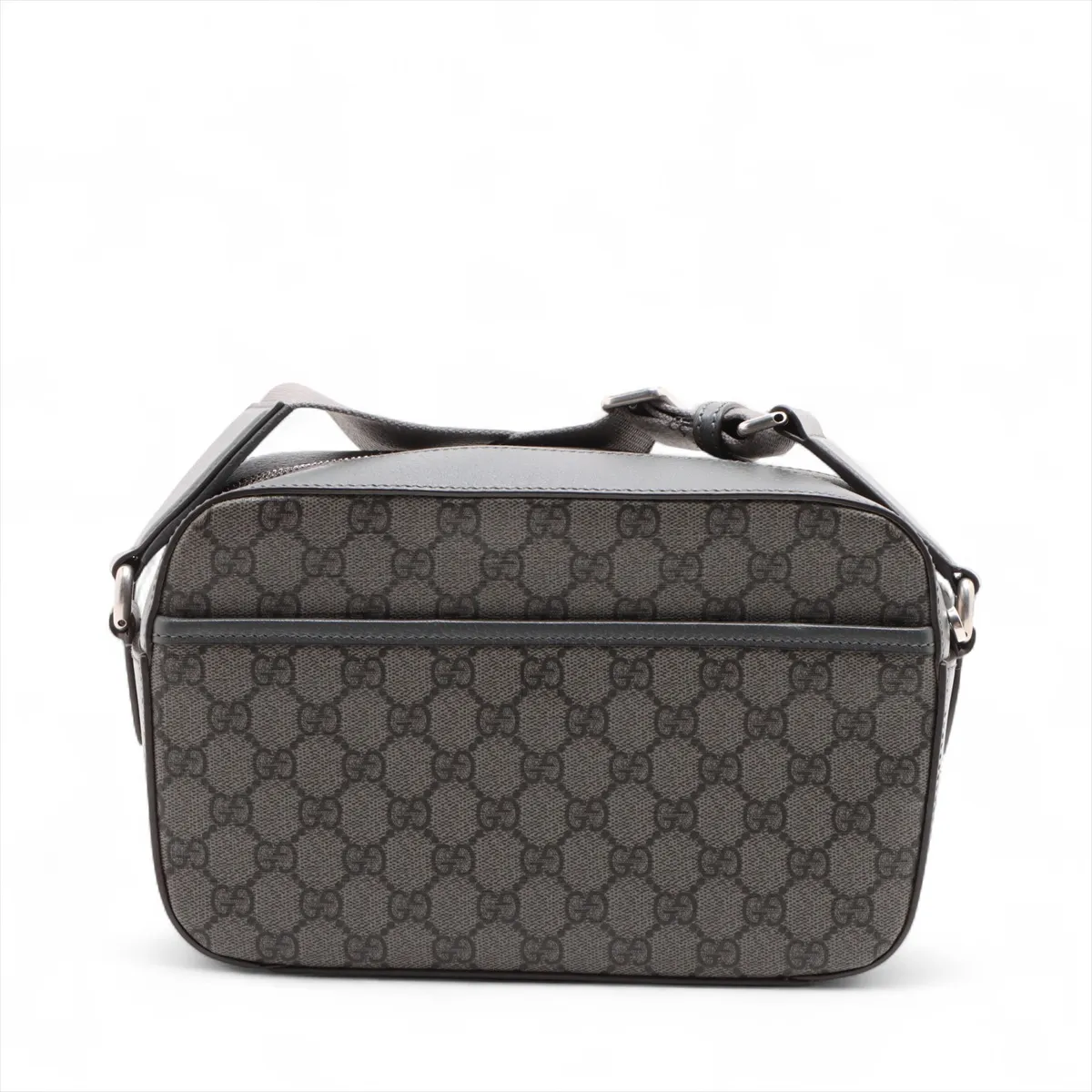 GG Supreme PVC x Leather Shoulder Bag, Gray, 767190 — view 2