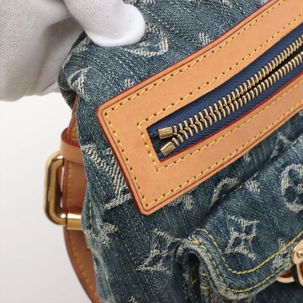 Monogram Denim Baggy PM M95049 SD0046 Blue — view 12