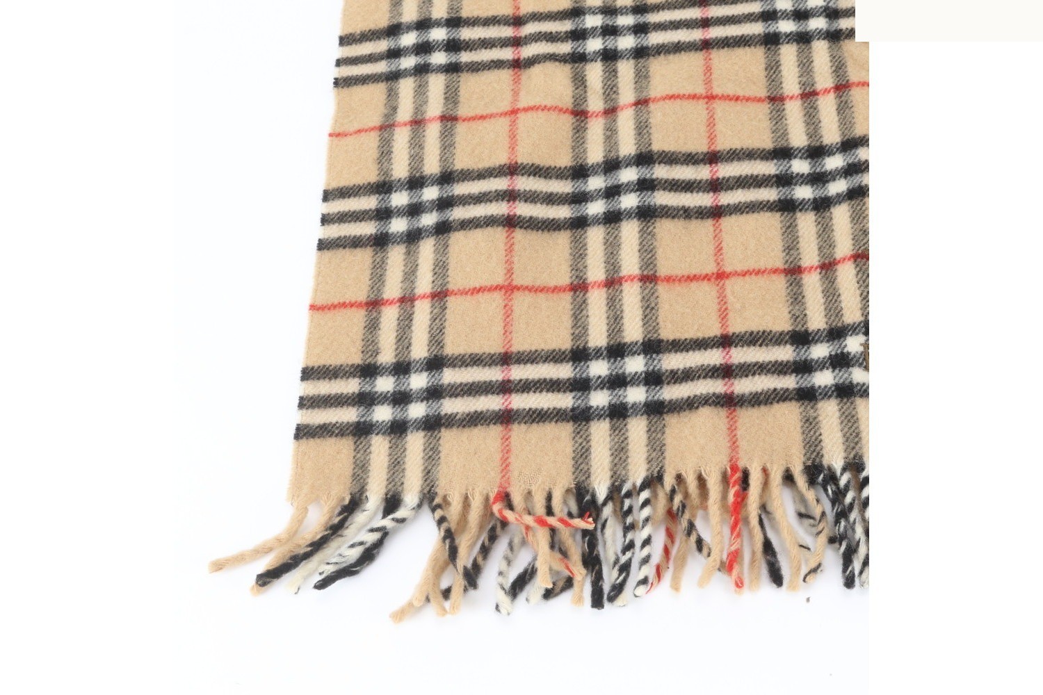 Nova Check scarf with tags attached. — view 4