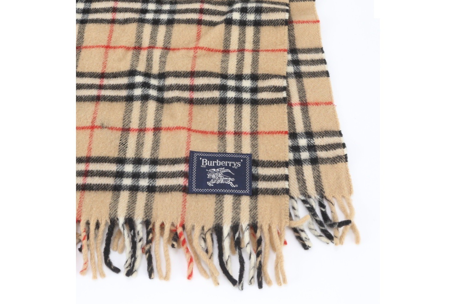 Nova Check scarf with tags attached. — view 5