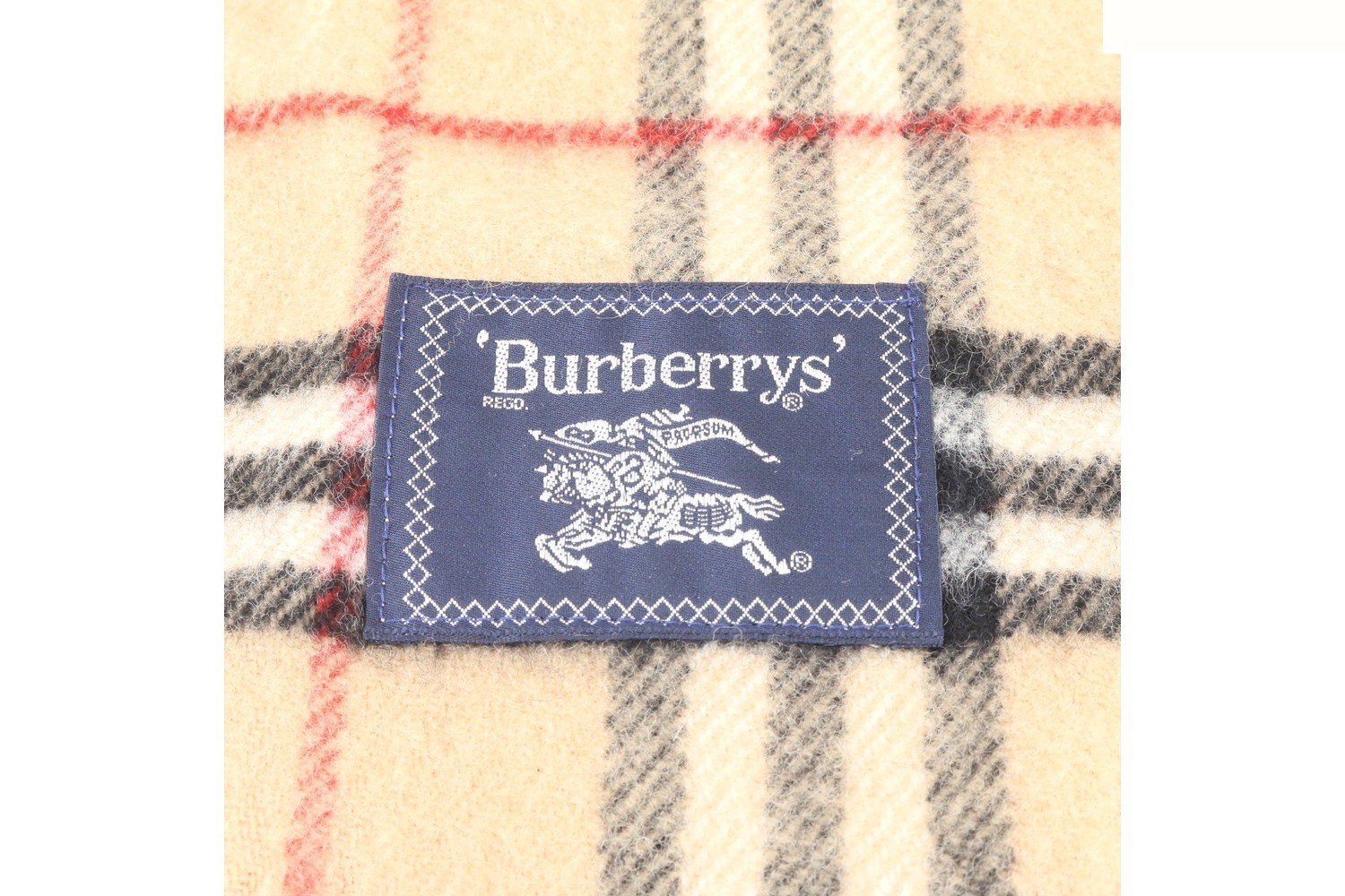Nova Check scarf with tags attached. — view 6