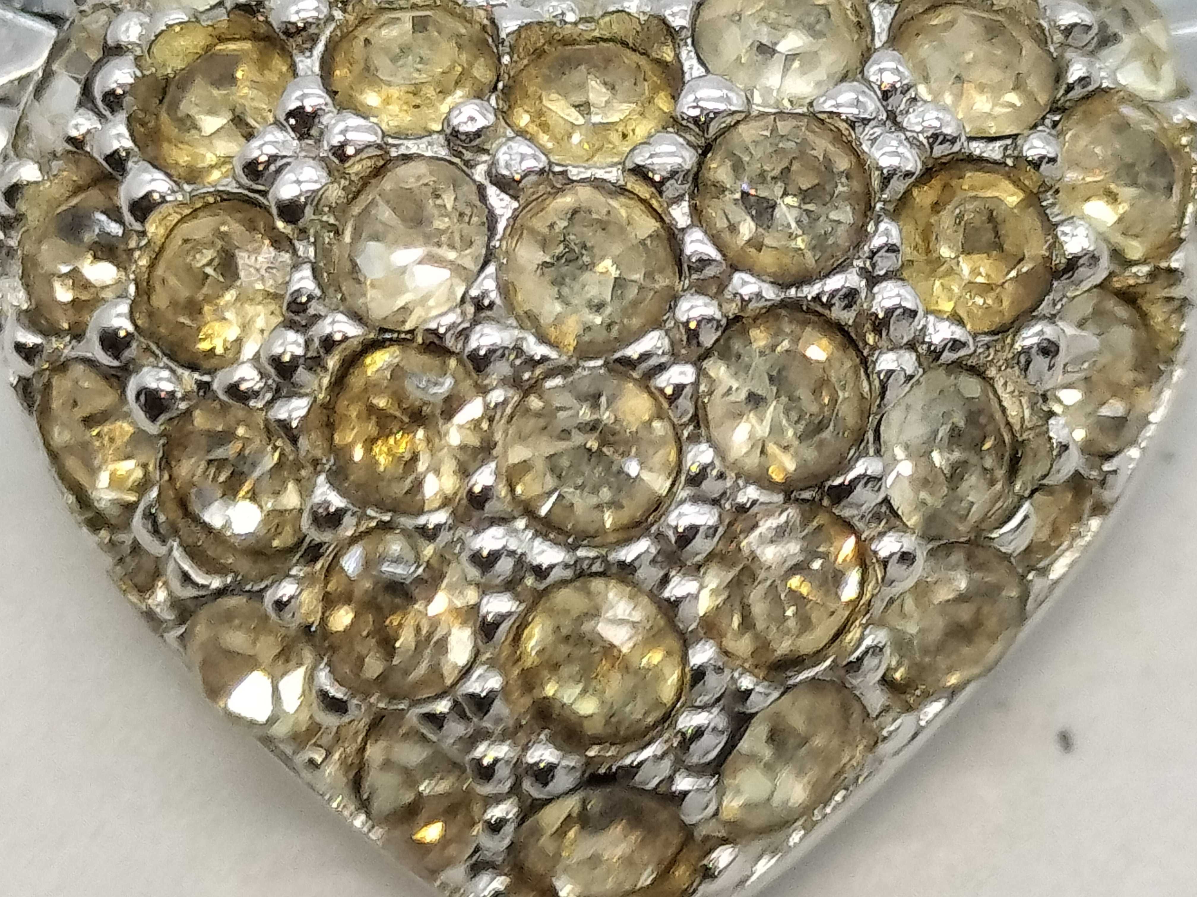 Rhinestone Heart Necklace — view 2