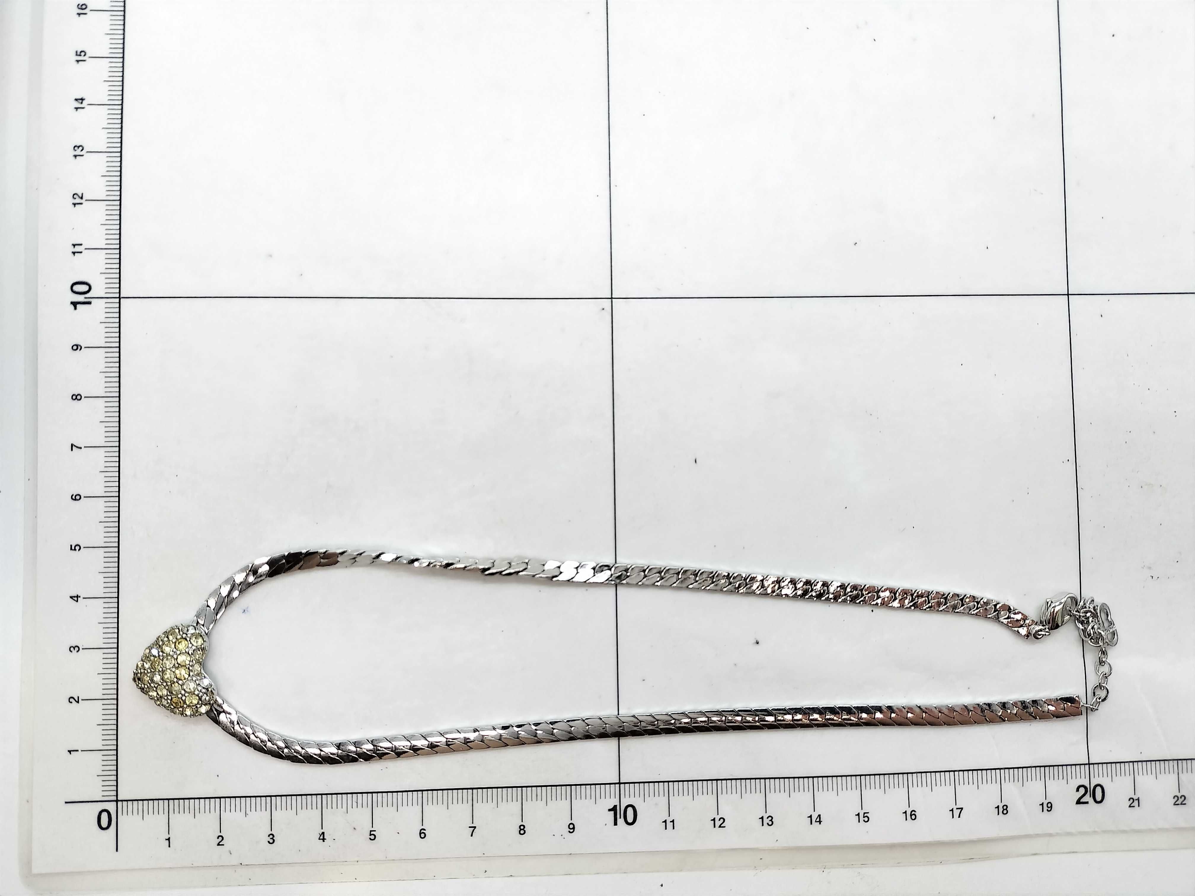Rhinestone Heart Necklace — view 7