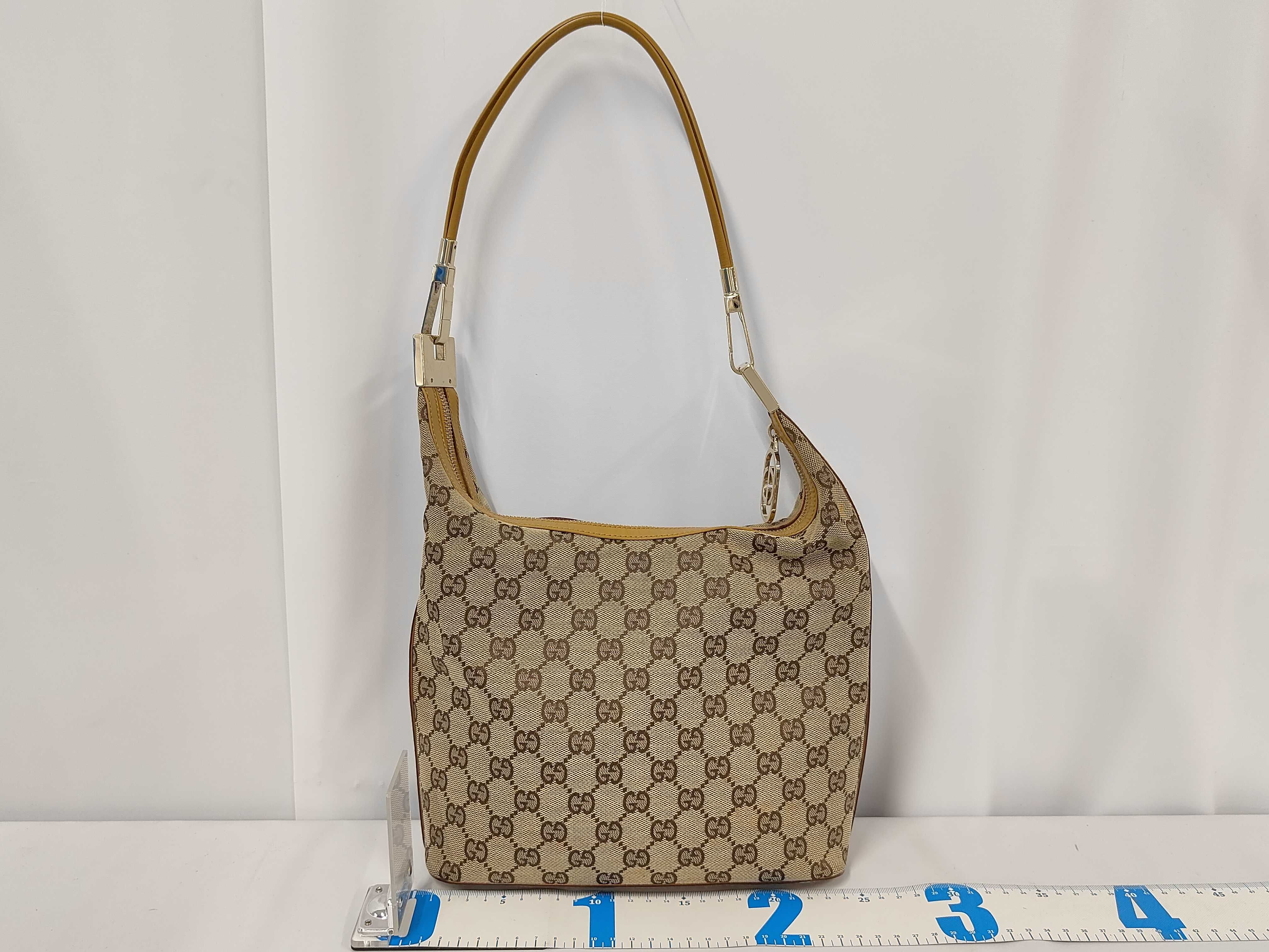 001・3814GG Canvas Shoulder Bag with Dust Bag — view 2
