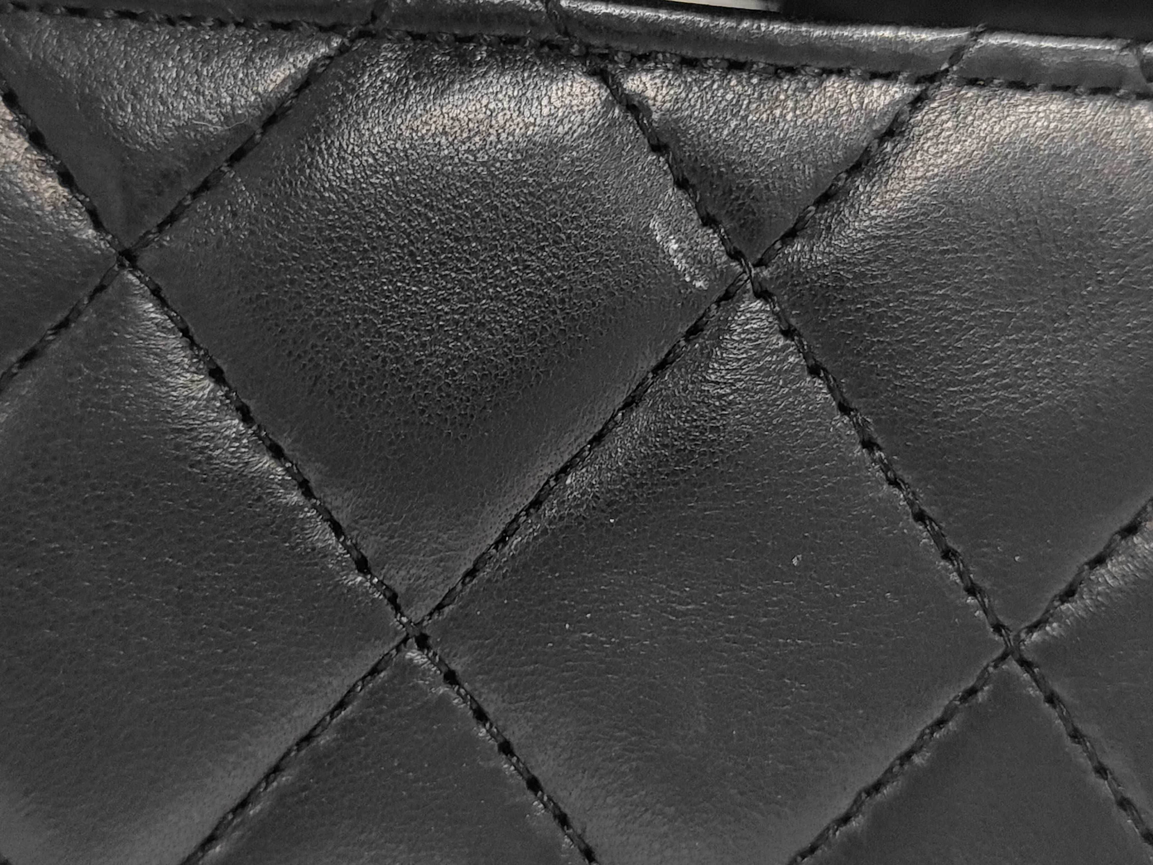 Mini Matelassé Lambskin Shoulder Bag with Gold Hardware (Serial Number 08) - Includes Card and Seal — view 14