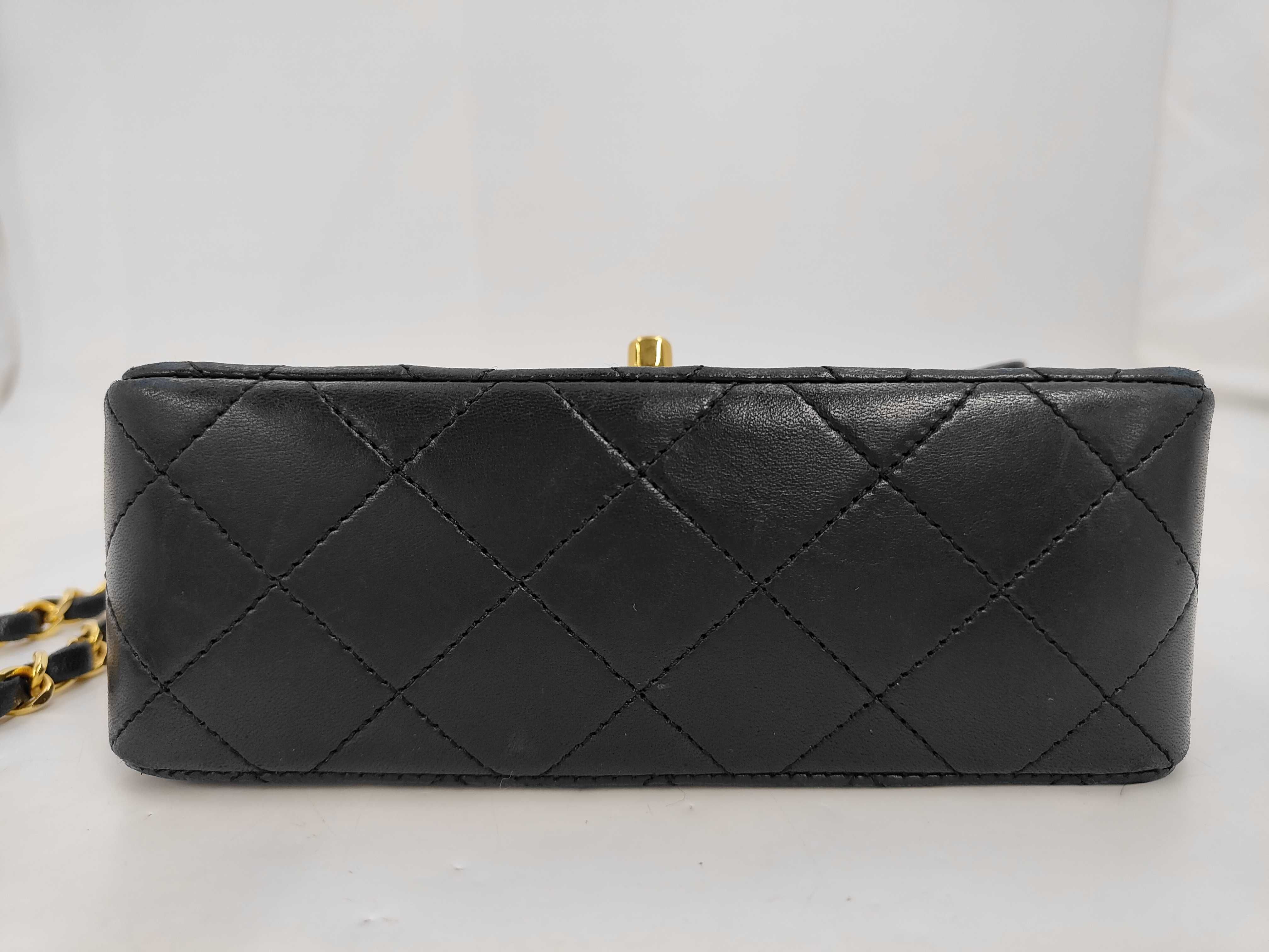Mini Matelassé Lambskin Shoulder Bag with Gold Hardware (Serial Number 08) - Includes Card and Seal — view 7