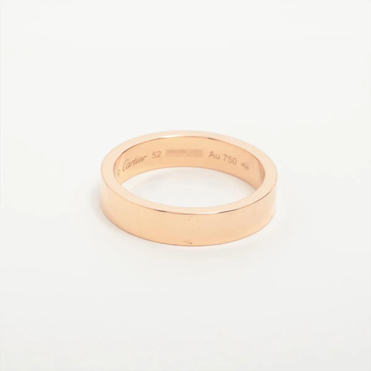 wedding ring, 750 (PG), 5.3g, size 52, RMN243, dents. — view 2