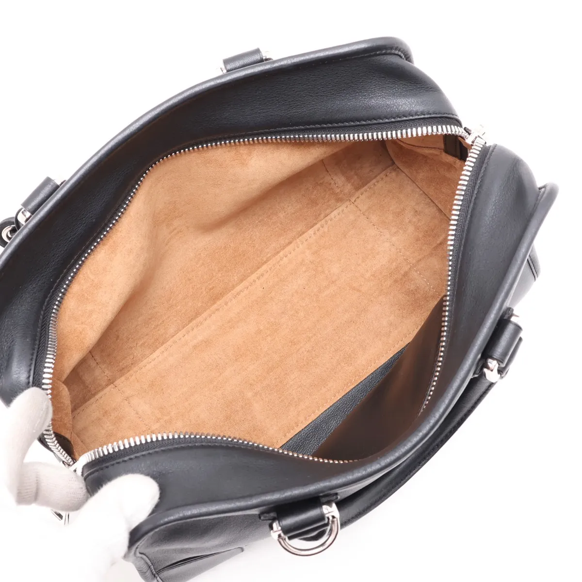 Amazona 28 Leather 2-Way Handbag, Black — view 7