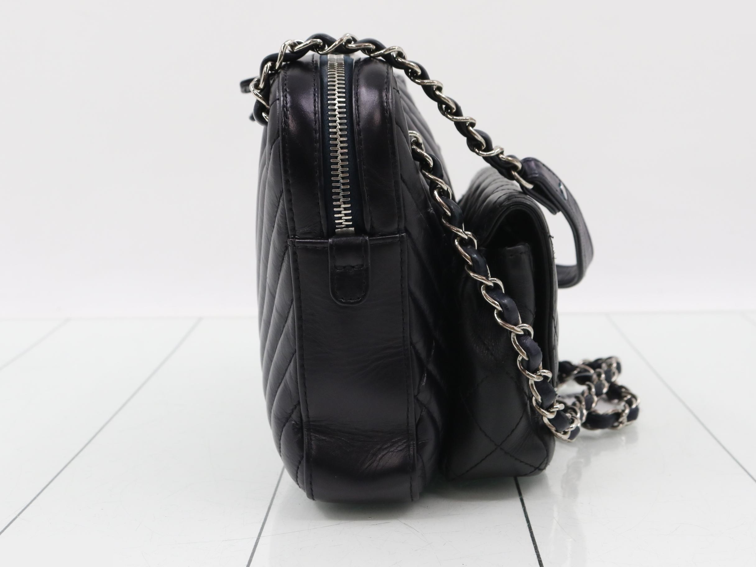 Twin Lambskin Chain Shoulder Bag — view 4