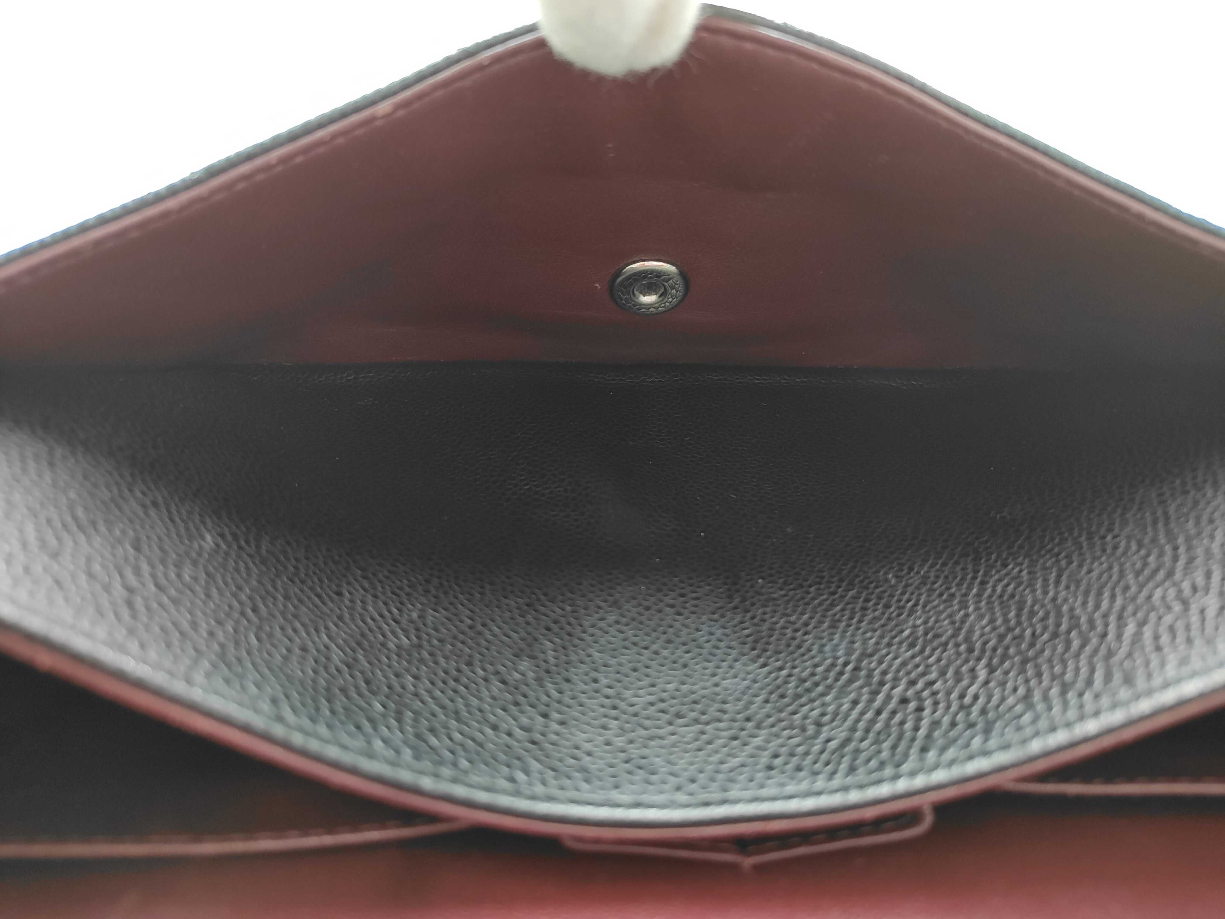 Matelassé Caviar Skin Double Flap Black Shoulder Bag — view 11
