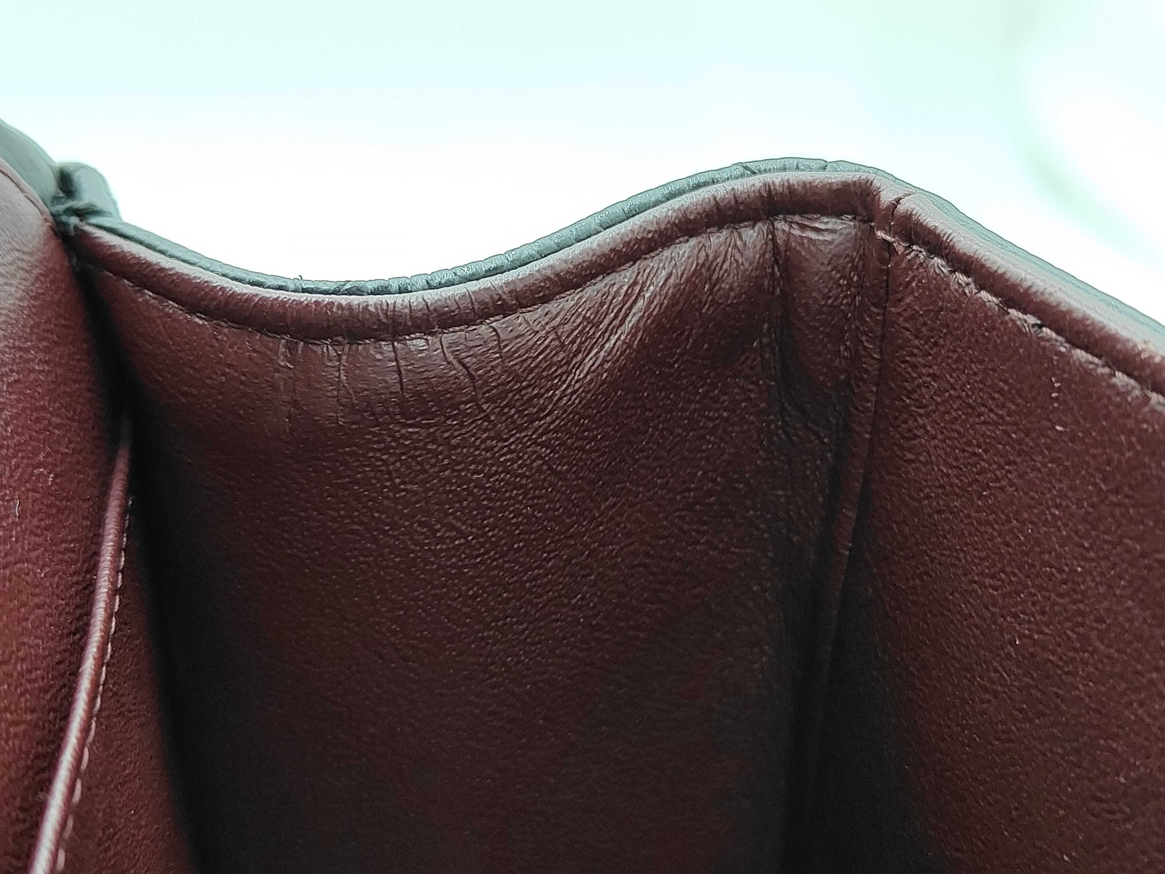 Matelassé Caviar Skin Double Flap Black Shoulder Bag — view 9