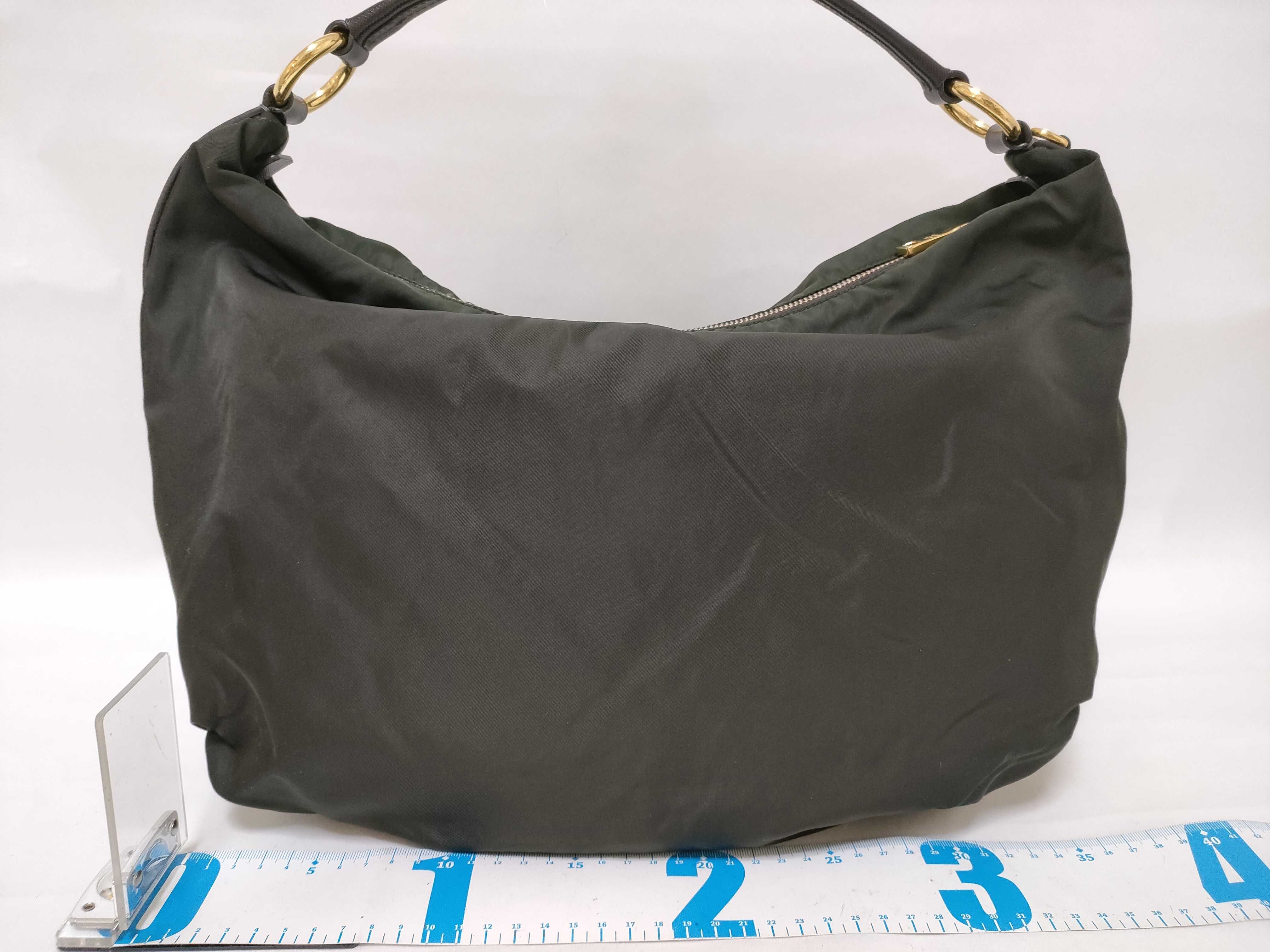 Nylon One-Shoulder Bag with Triangle Logo — view 2