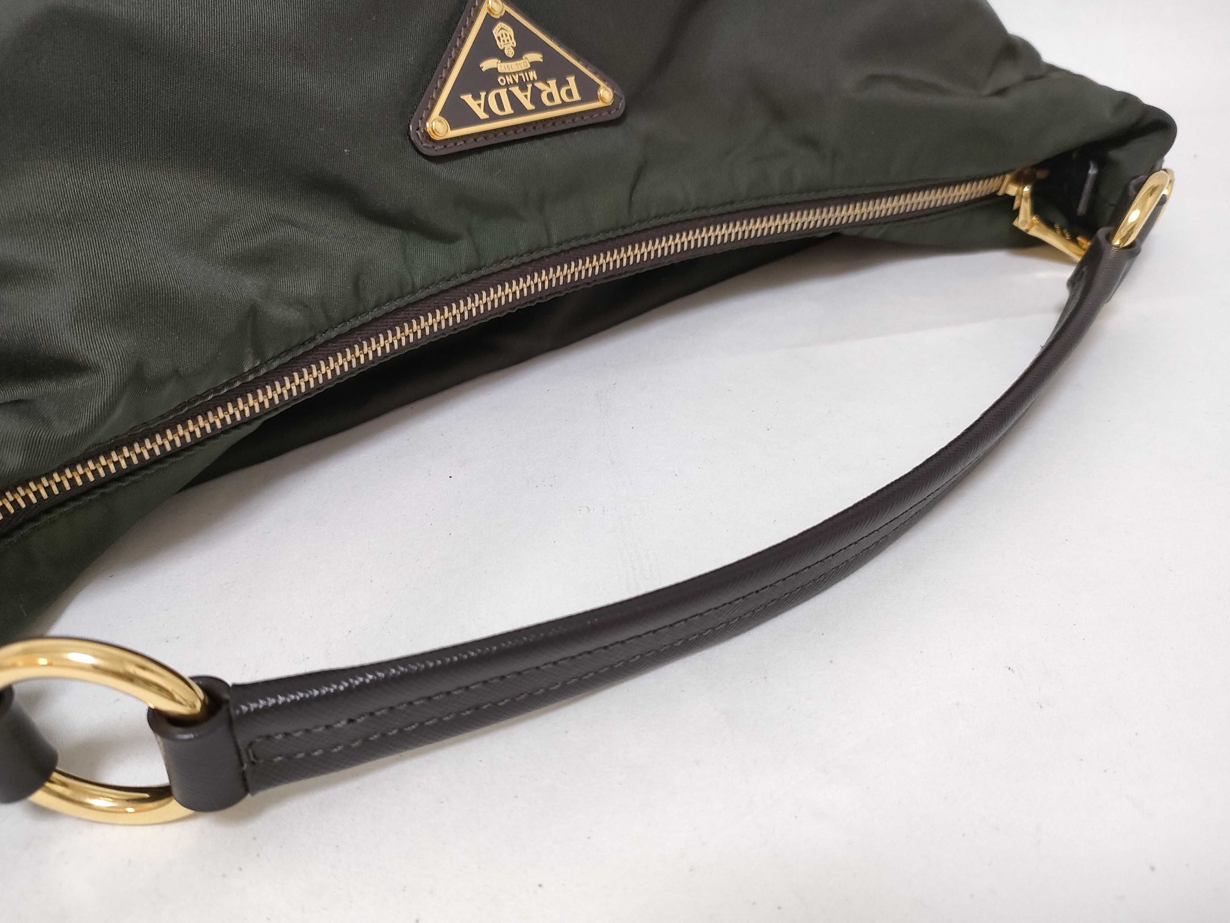 Nylon One-Shoulder Bag with Triangle Logo — view 3
